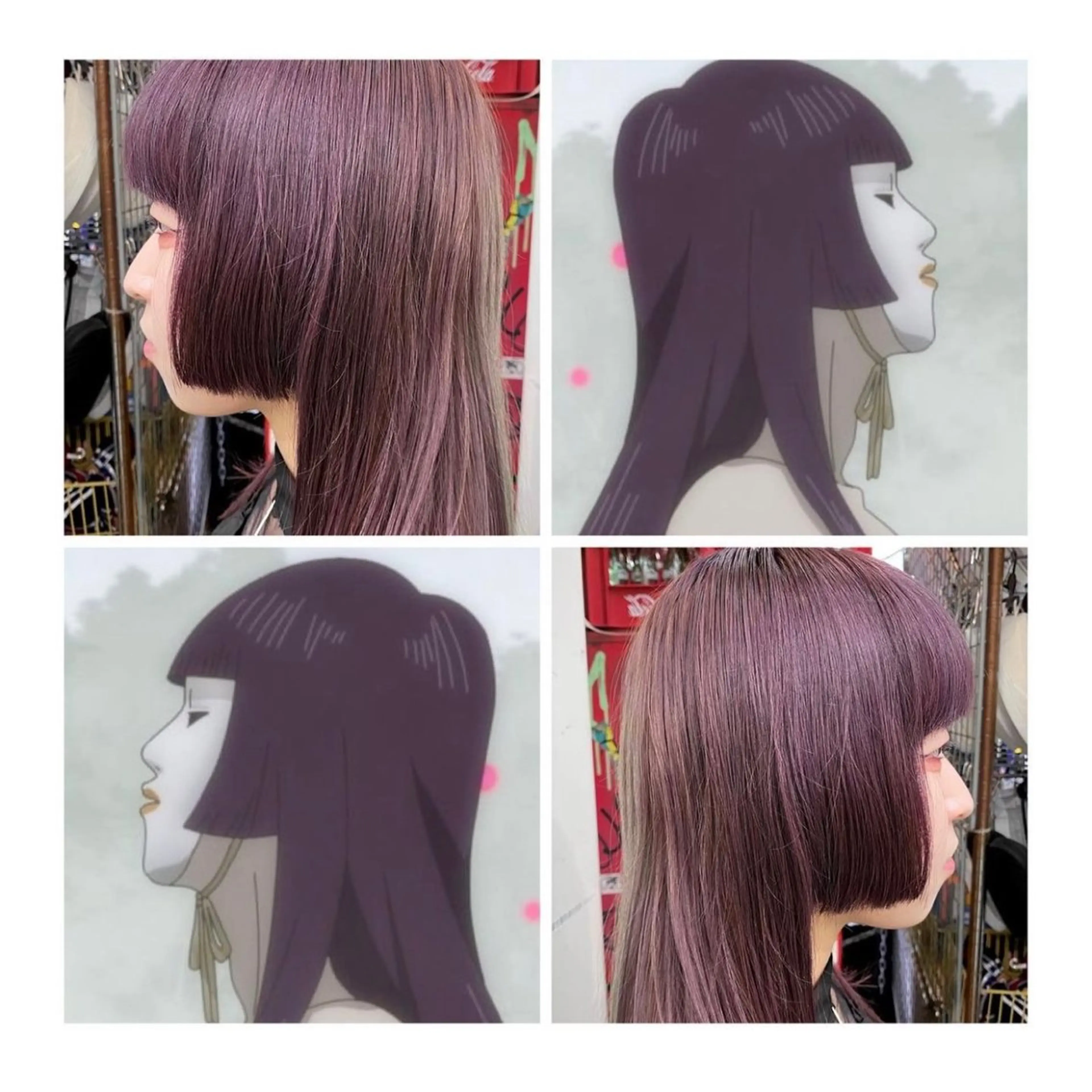 セミロング カラー GARU-ガル-所属・TSUNO🦖 派手髪/オタク美容師のヘアスタイル