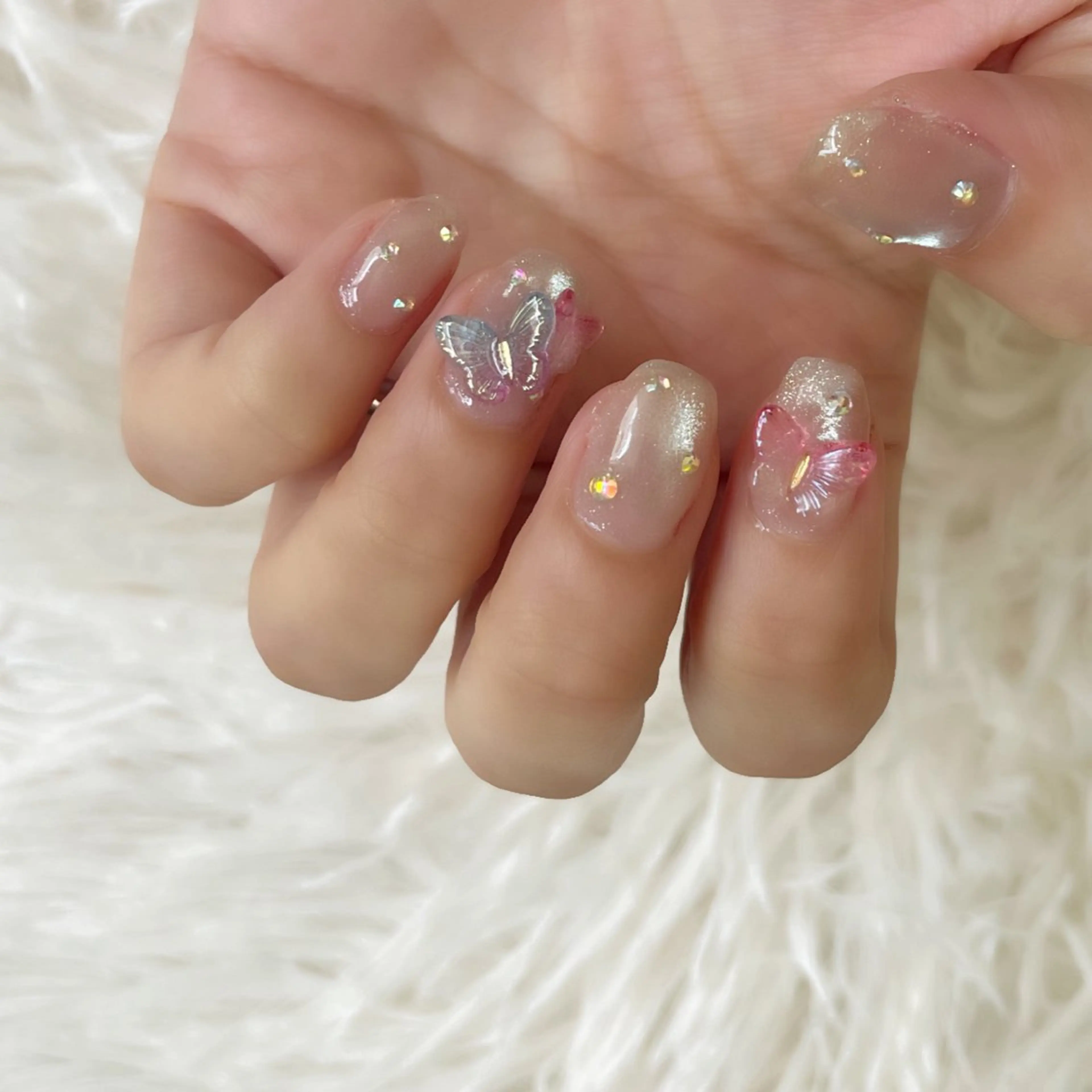 ネイル オーロラネイル キラキラネイル マグネットネイル ハンドネイル 島田 亜紀のネイルデザイン