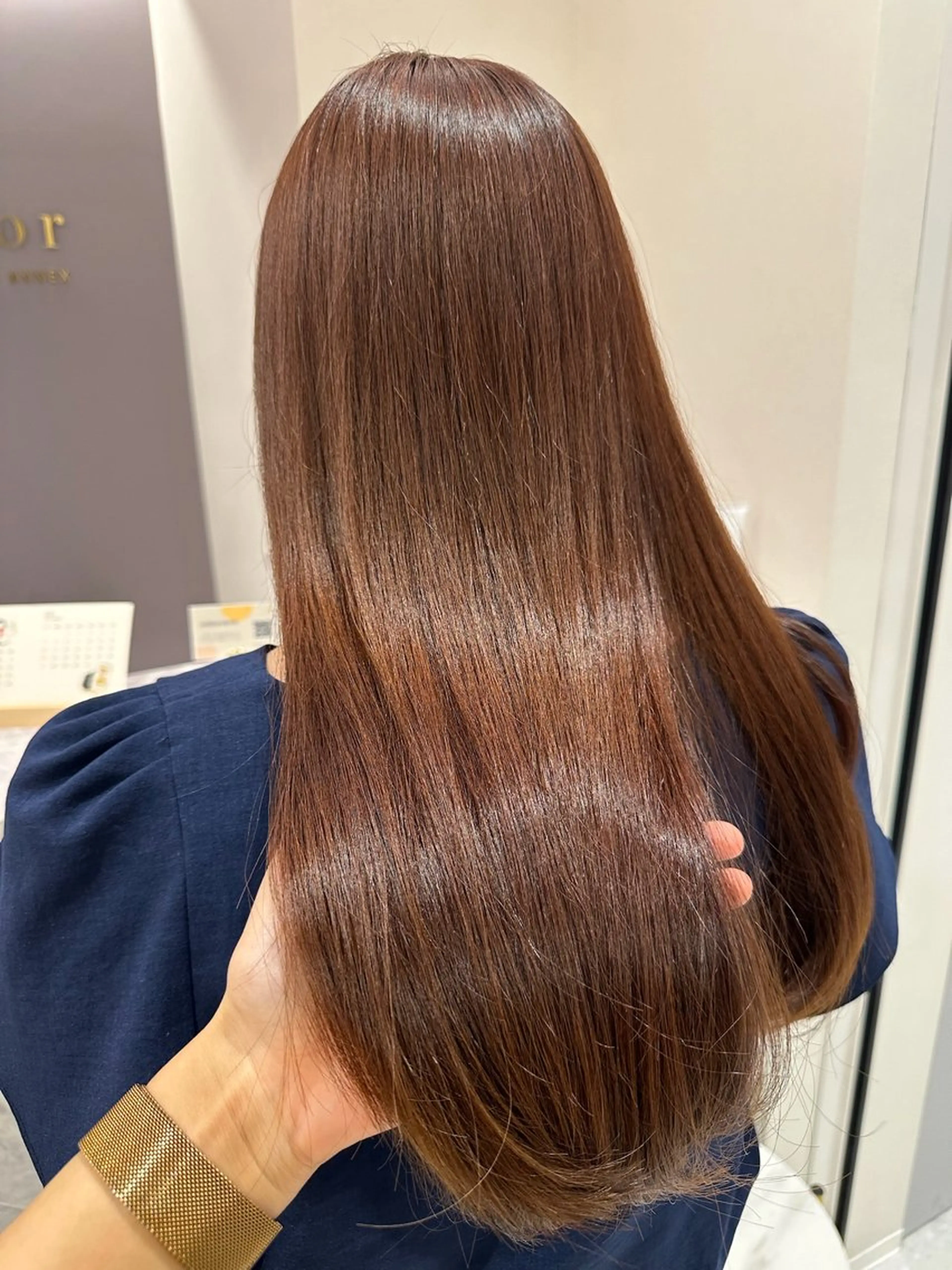 ロング カラー カット ヘアカラー トリートメント 韓国レイヤー✨ yasuko銀座のヘアスタイル