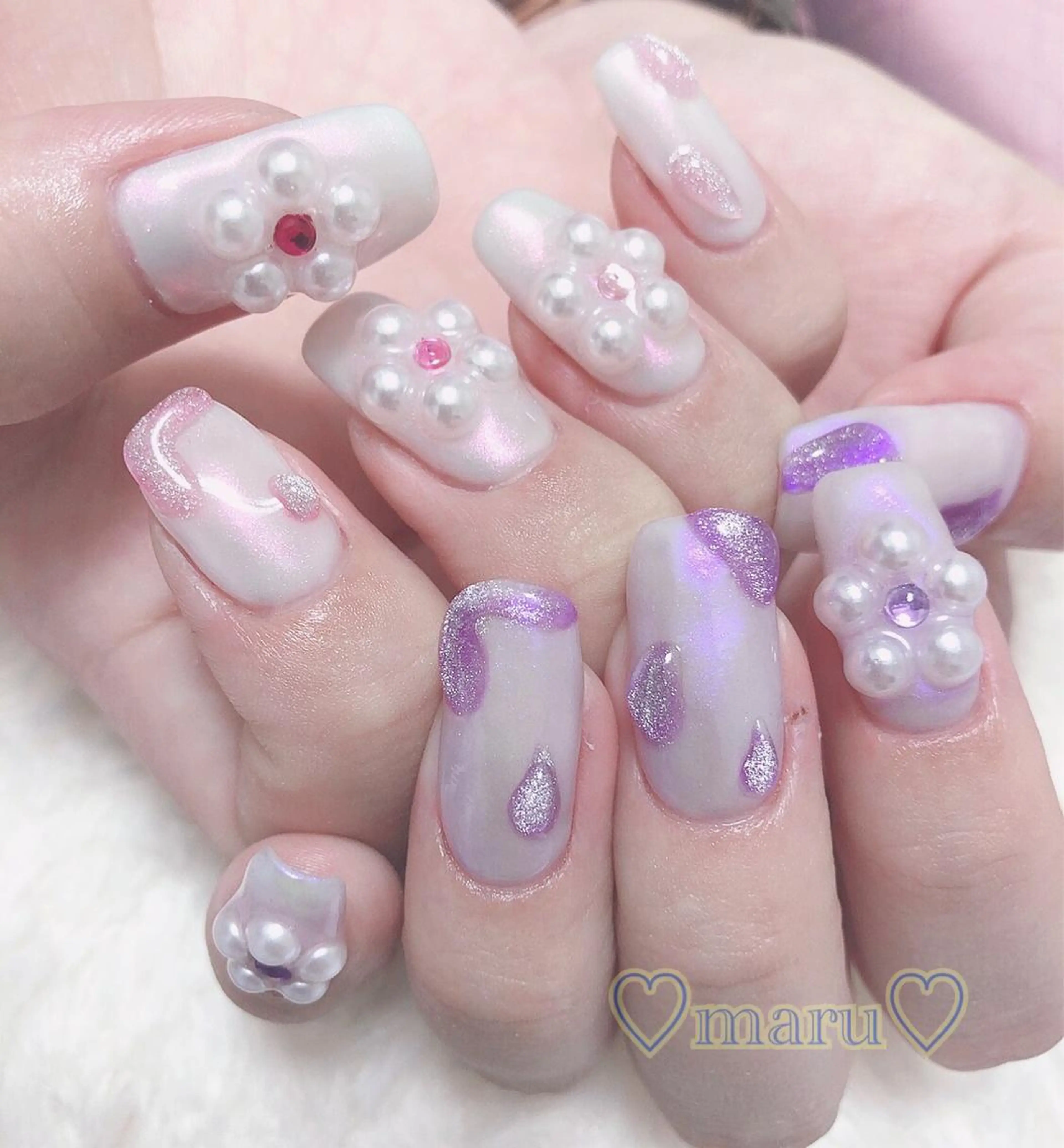 ネイル ハンドネイル フットネイル まるみ ♡のネイルデザイン