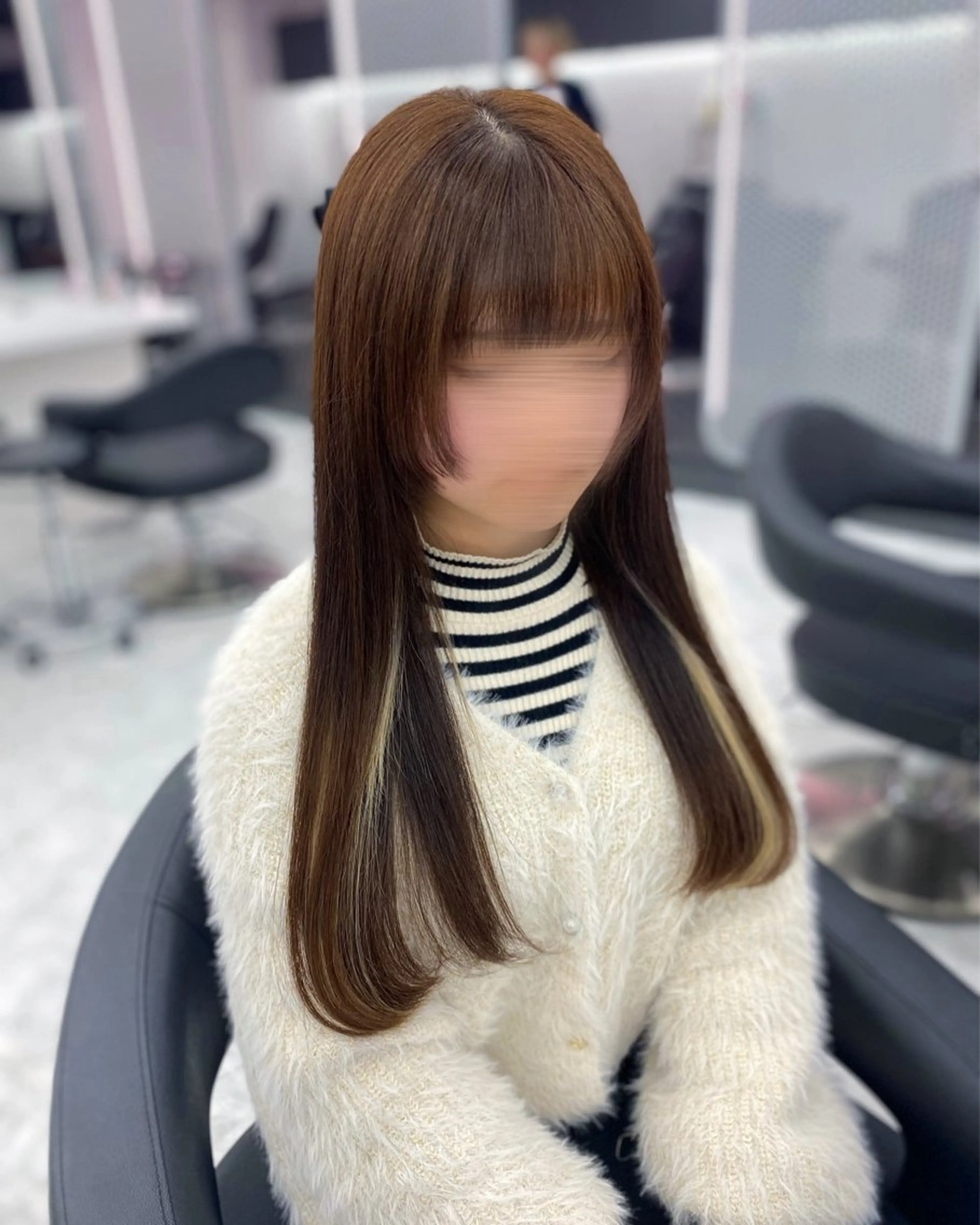 ロング カラー パーマ ヘアアレンジ メンズ キッズ ♥️韓国ヘア レイヤー♥️ゆりのヘアスタイル