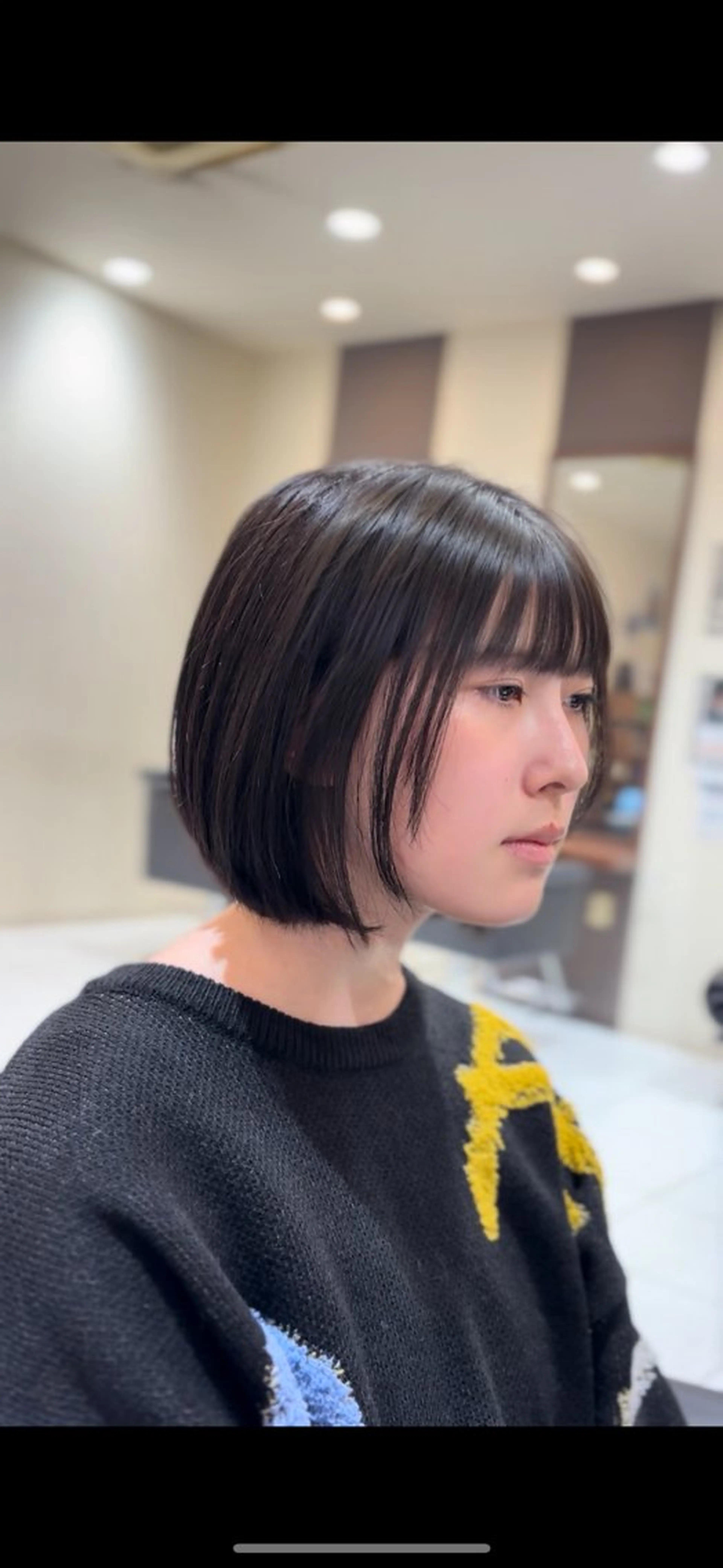 ショート ボブ 顔まわりレイヤー 顔周りカット レイヤーカット カット 小野 友暉のヘアスタイル