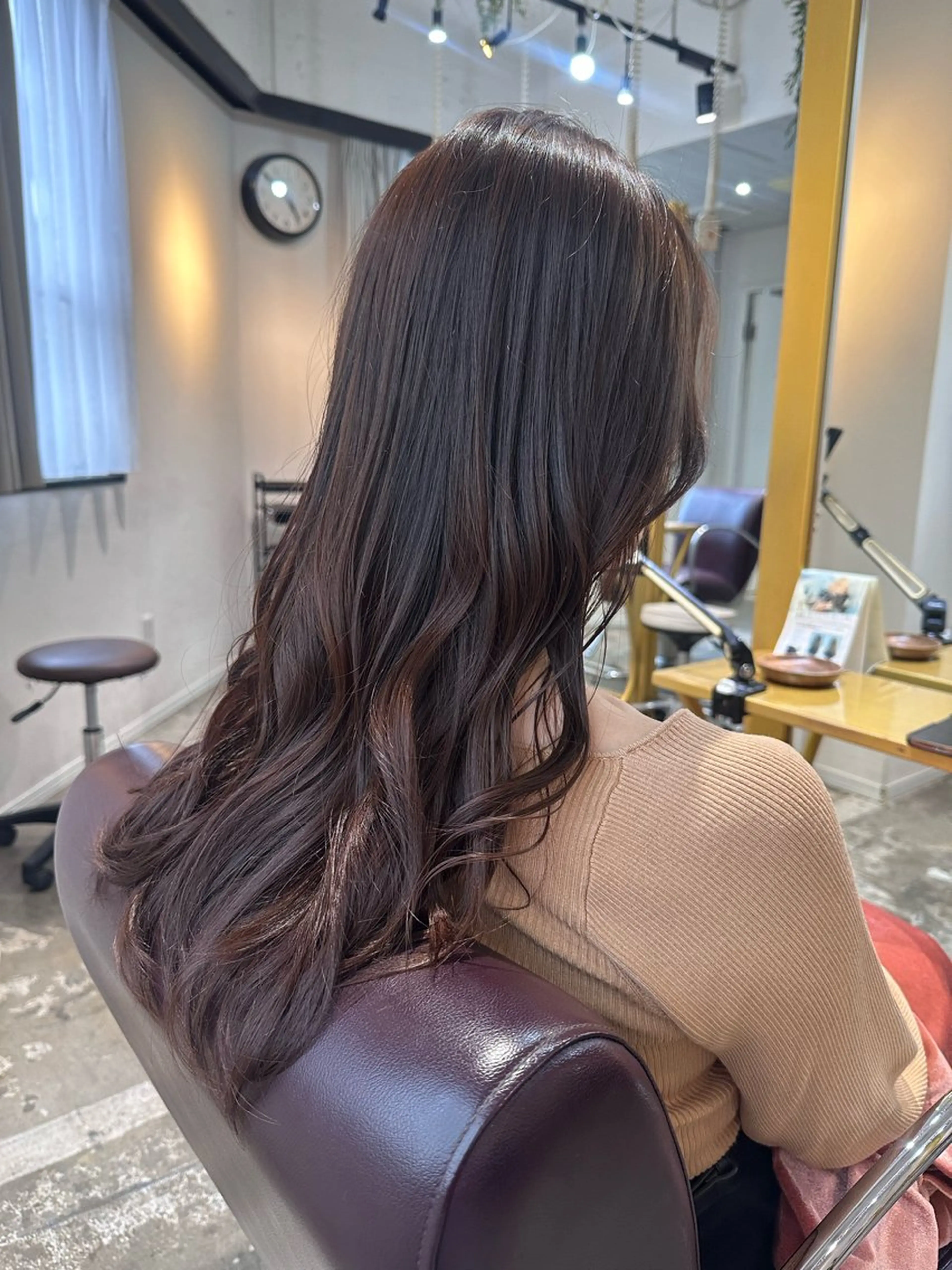 ロング カラー ブラウンカラー 透明感カラー ピンクカラー ピンクブラウン 艶カラー/レイヤー 💖心斎橋/Sakiのヘアスタイル