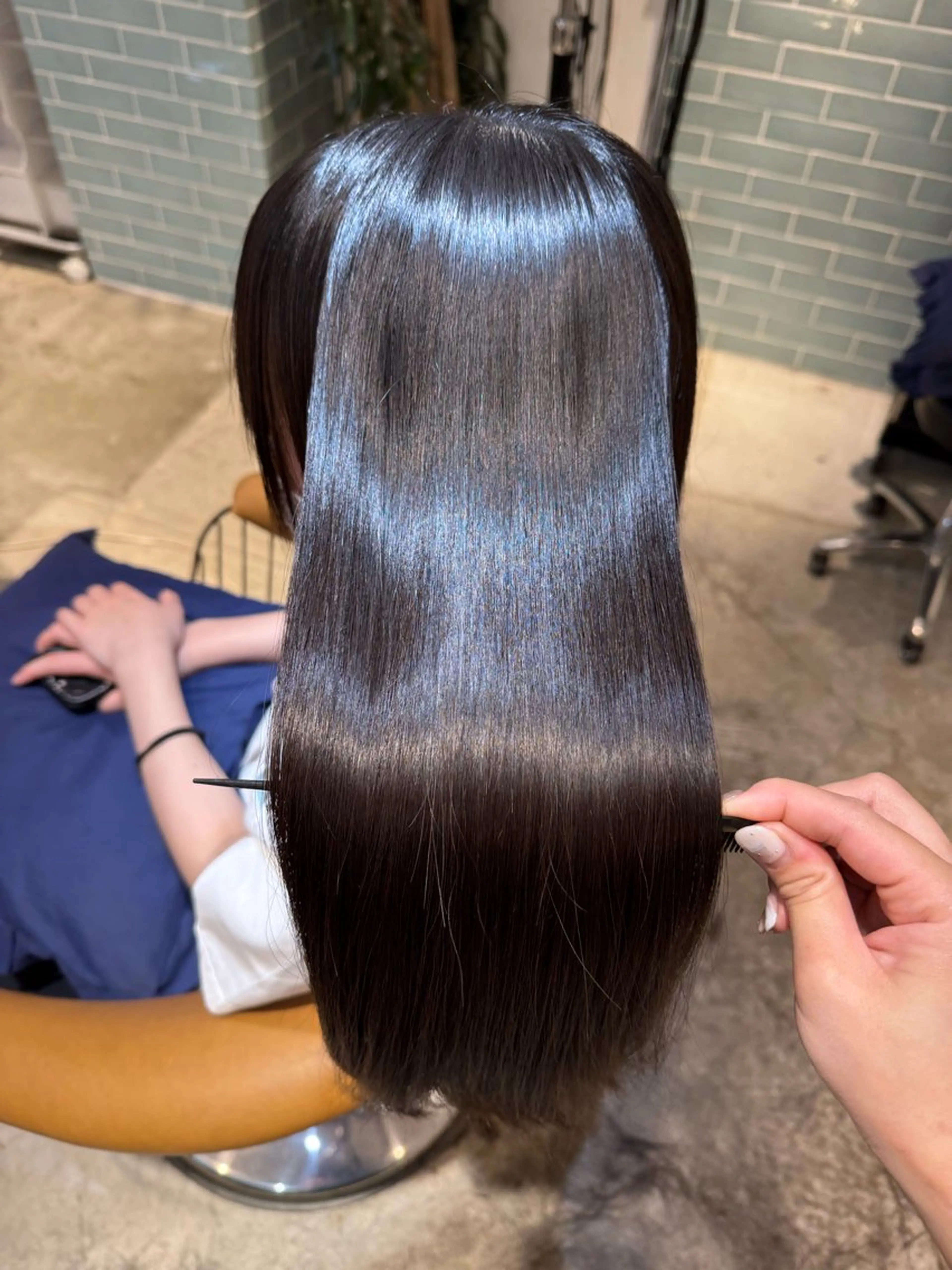 ロング カット ヘアカラー 縮毛矯正 トリートメント ヘアセット 髪質改善/ボブ /韓国/erikoのヘアスタイル