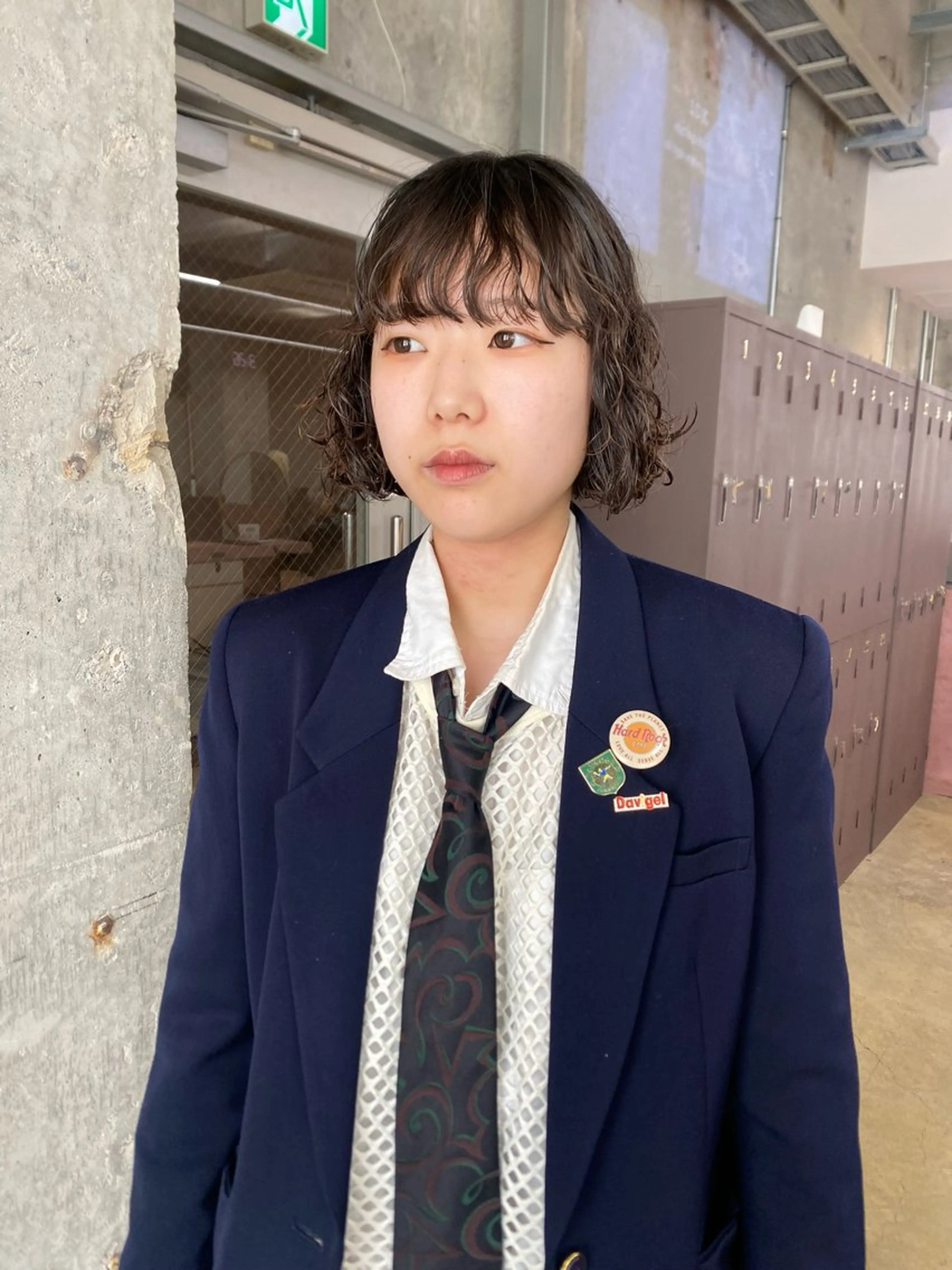 ショート カラー パーマ カット ヘアカラー パーマ 暖色カラー/オリーブ /ミニボブ/白柳美空のヘアスタイル