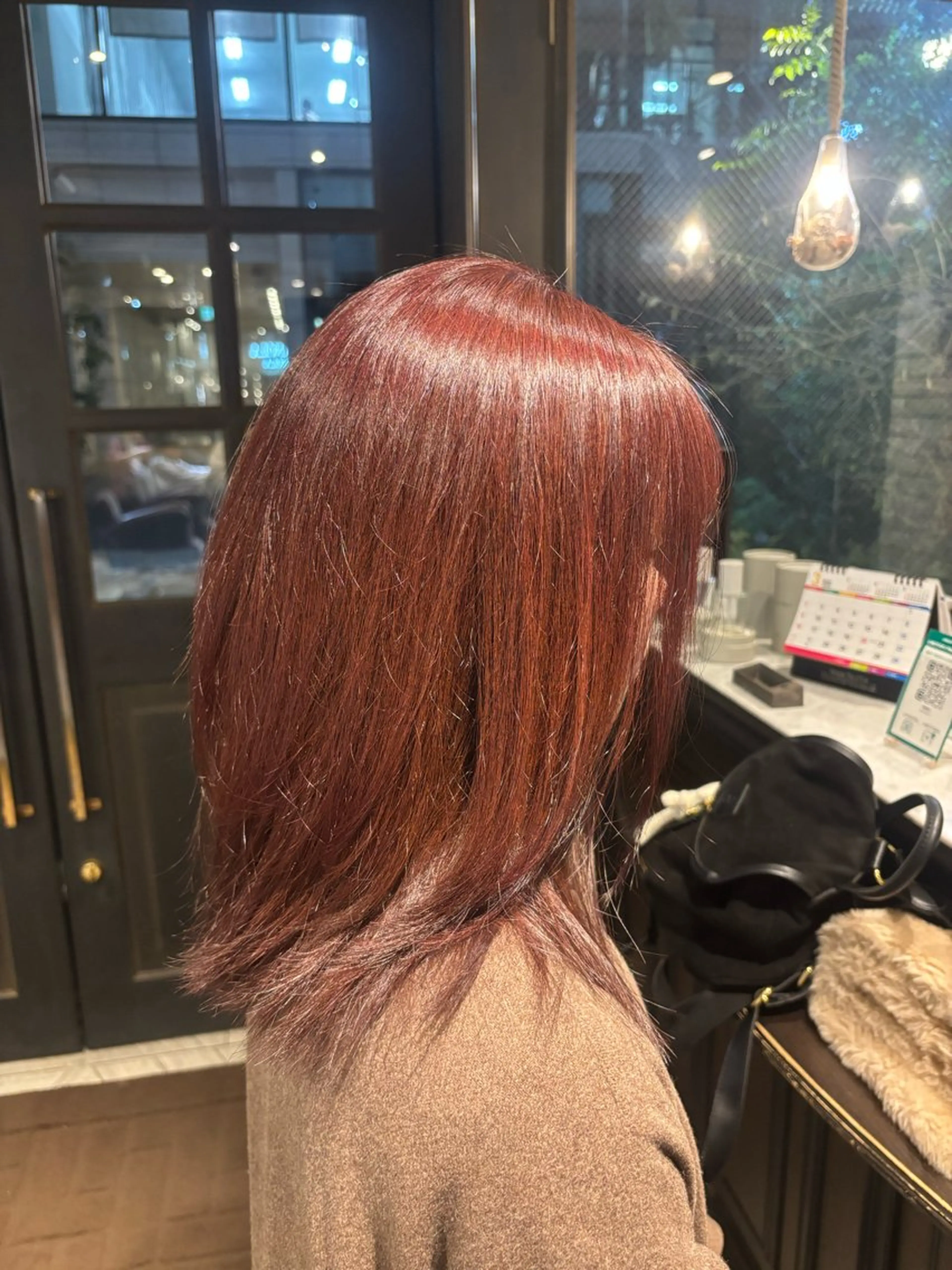 ミディアム ヘアカラー 西 柚のヘアスタイル