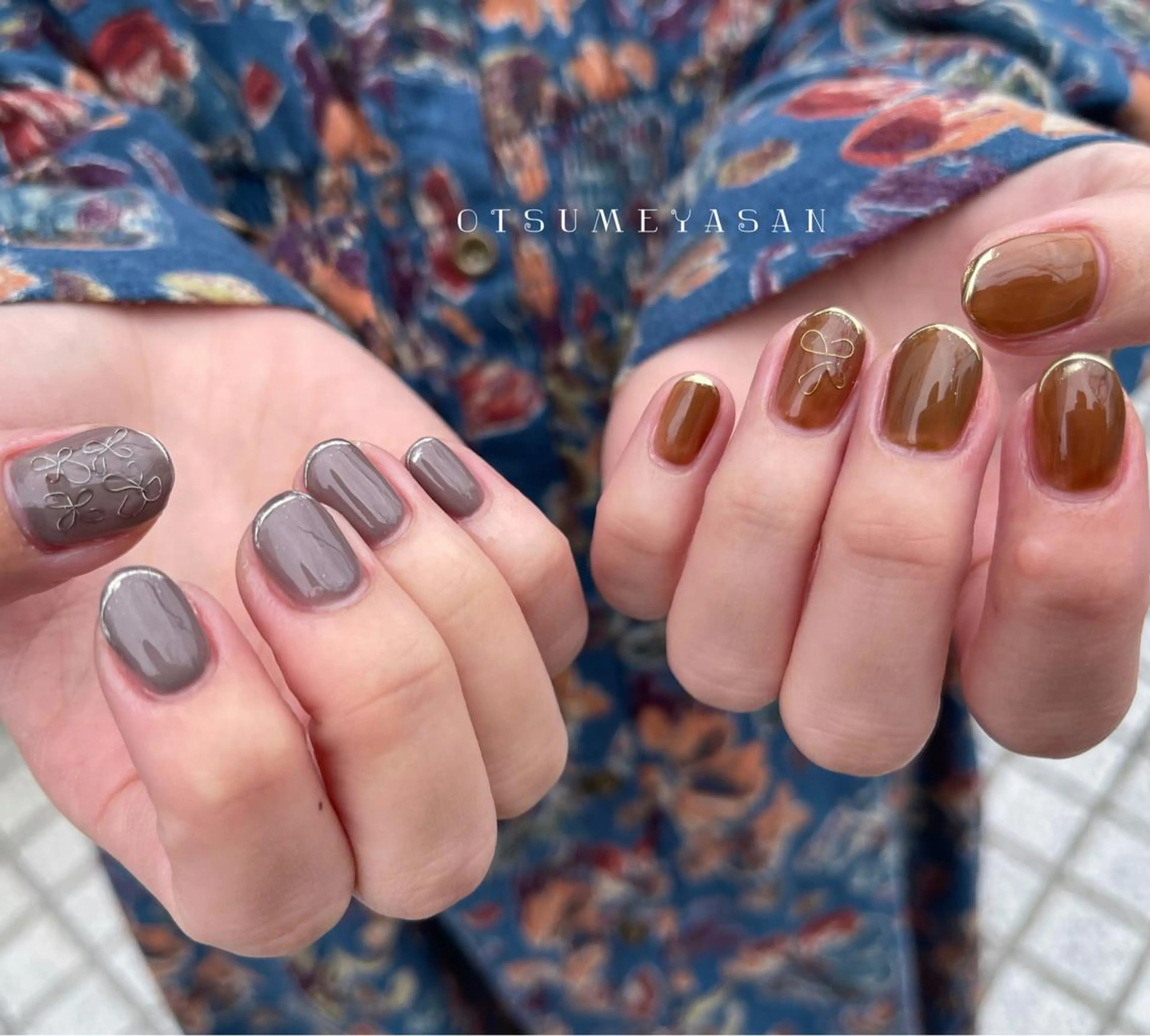 ネイル ジェルネイル 韓国ネイル マグネットネイル ミラーネイル ニュアンスネイル otsumeyasan所属・わたなべ ちかのネイルデザイン