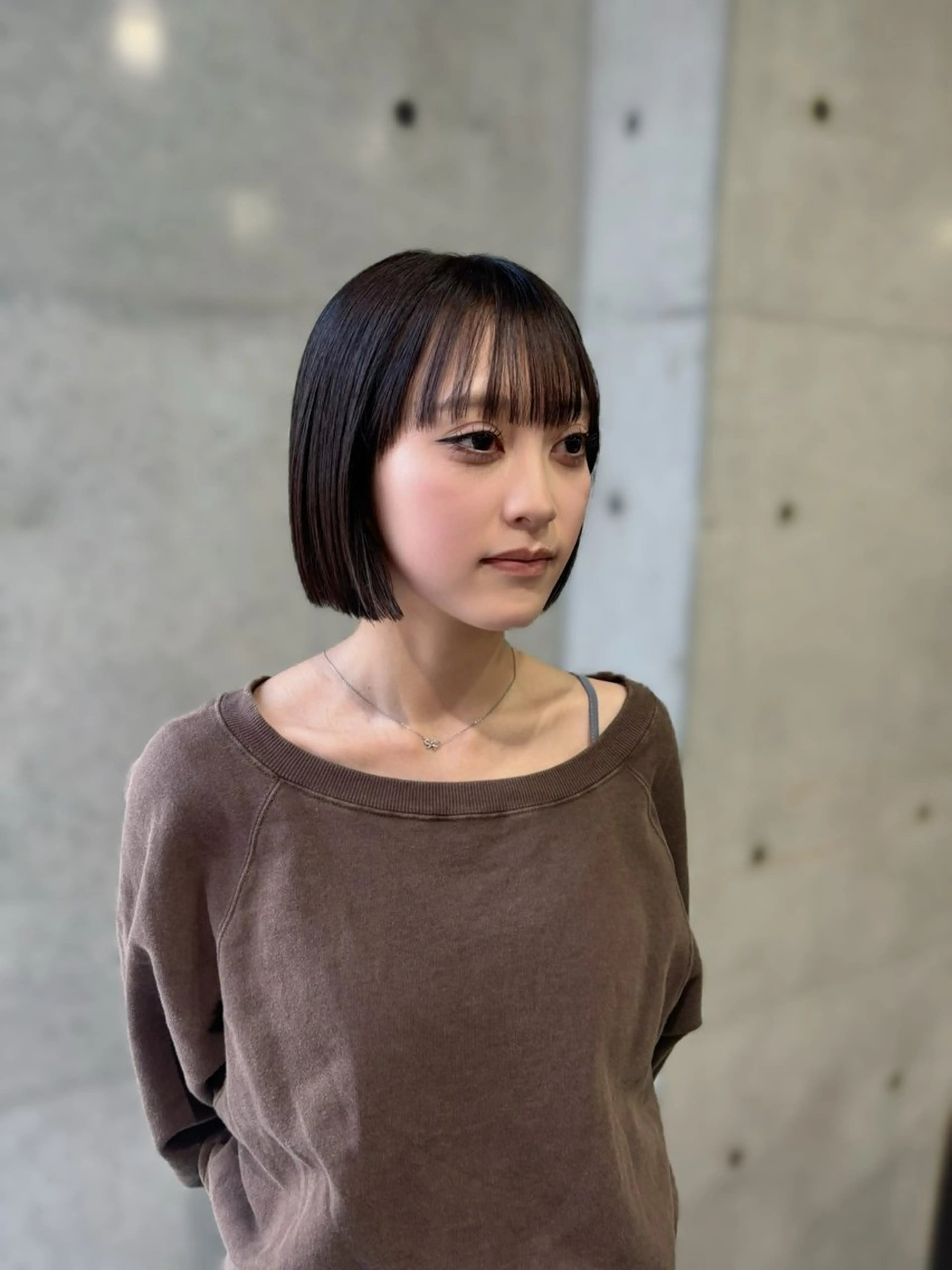 ショート ボブ カット 縮毛矯正 トリートメント 韓国ヘア🤍 慎之介のヘアスタイル