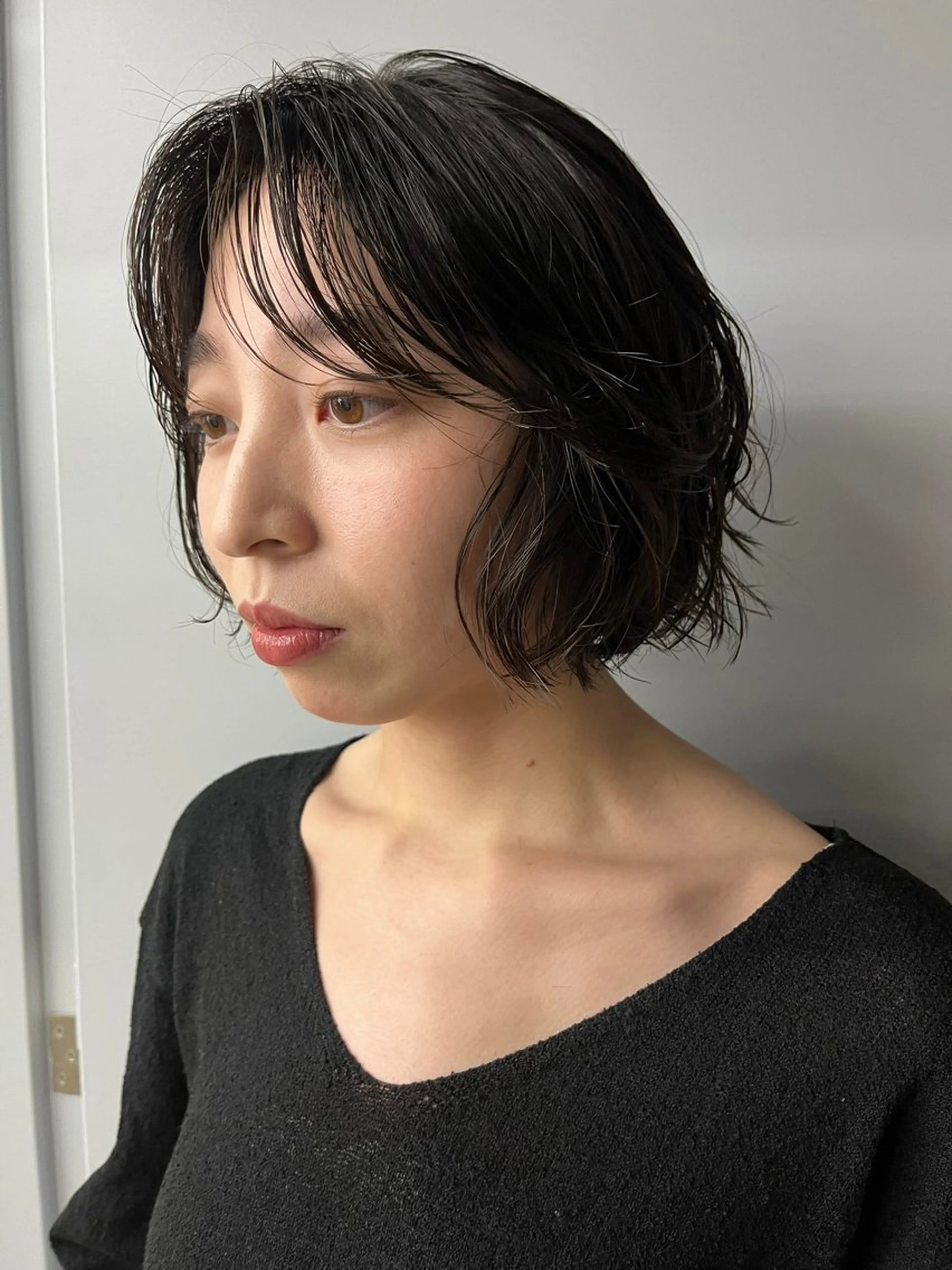 ショート カット レイヤー/ケアパーマ /ニュアンス/モードのヘアスタイル