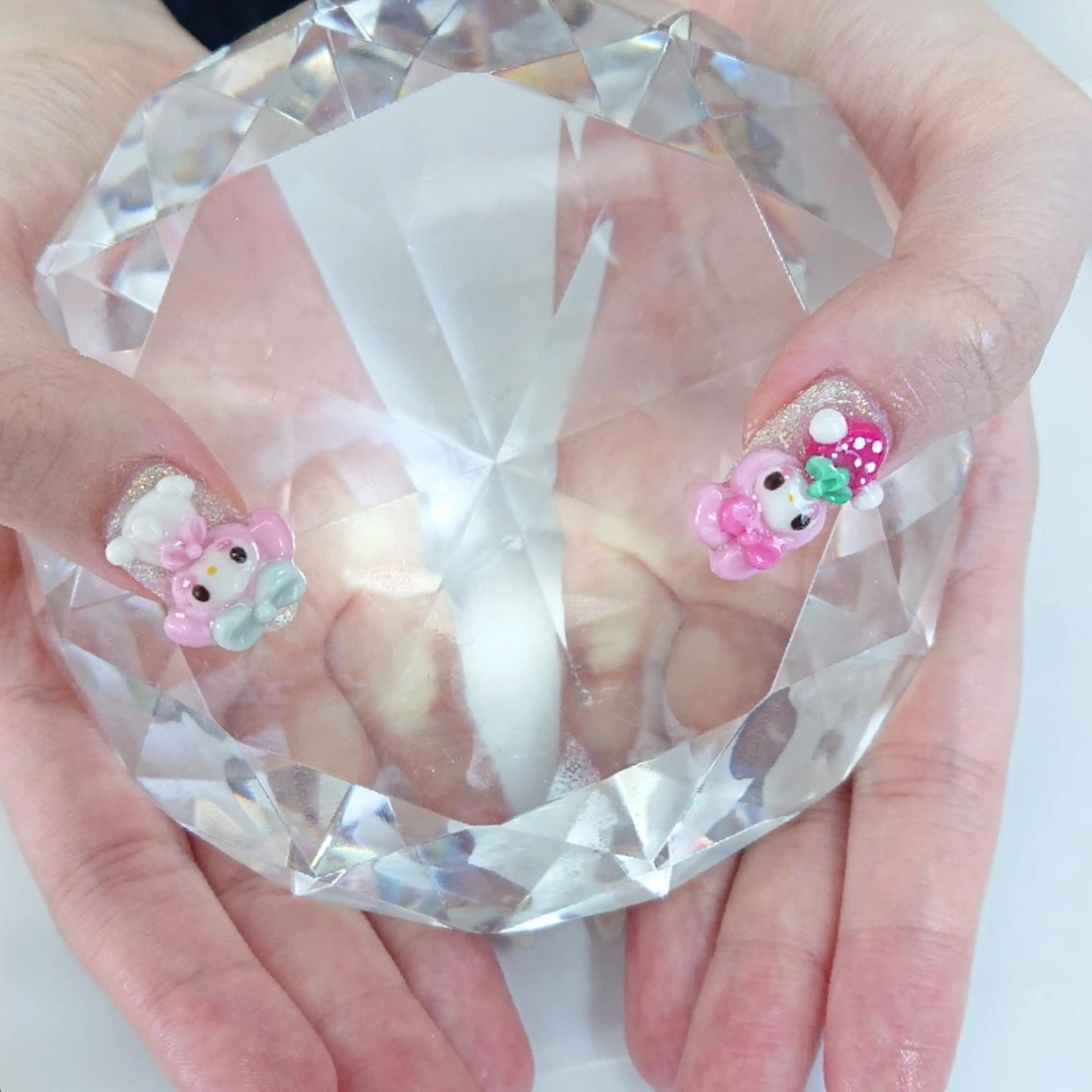 ネイル ブルー リボン Coco Girlsのネイルデザイン