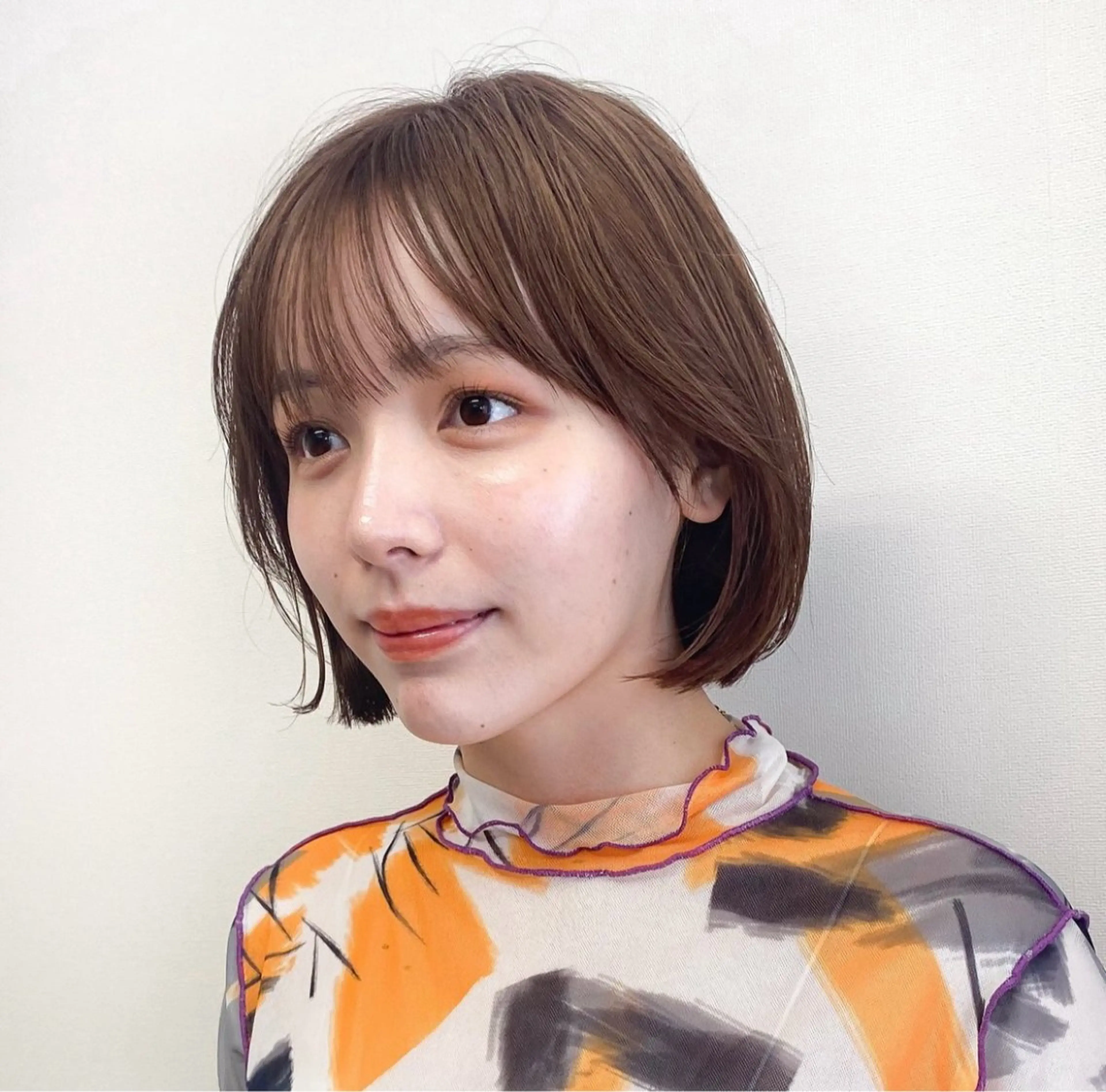 ミディアム カット ヘアカラー トリートメント 透明感/艶髪矯正 🪐takushiのヘアスタイル