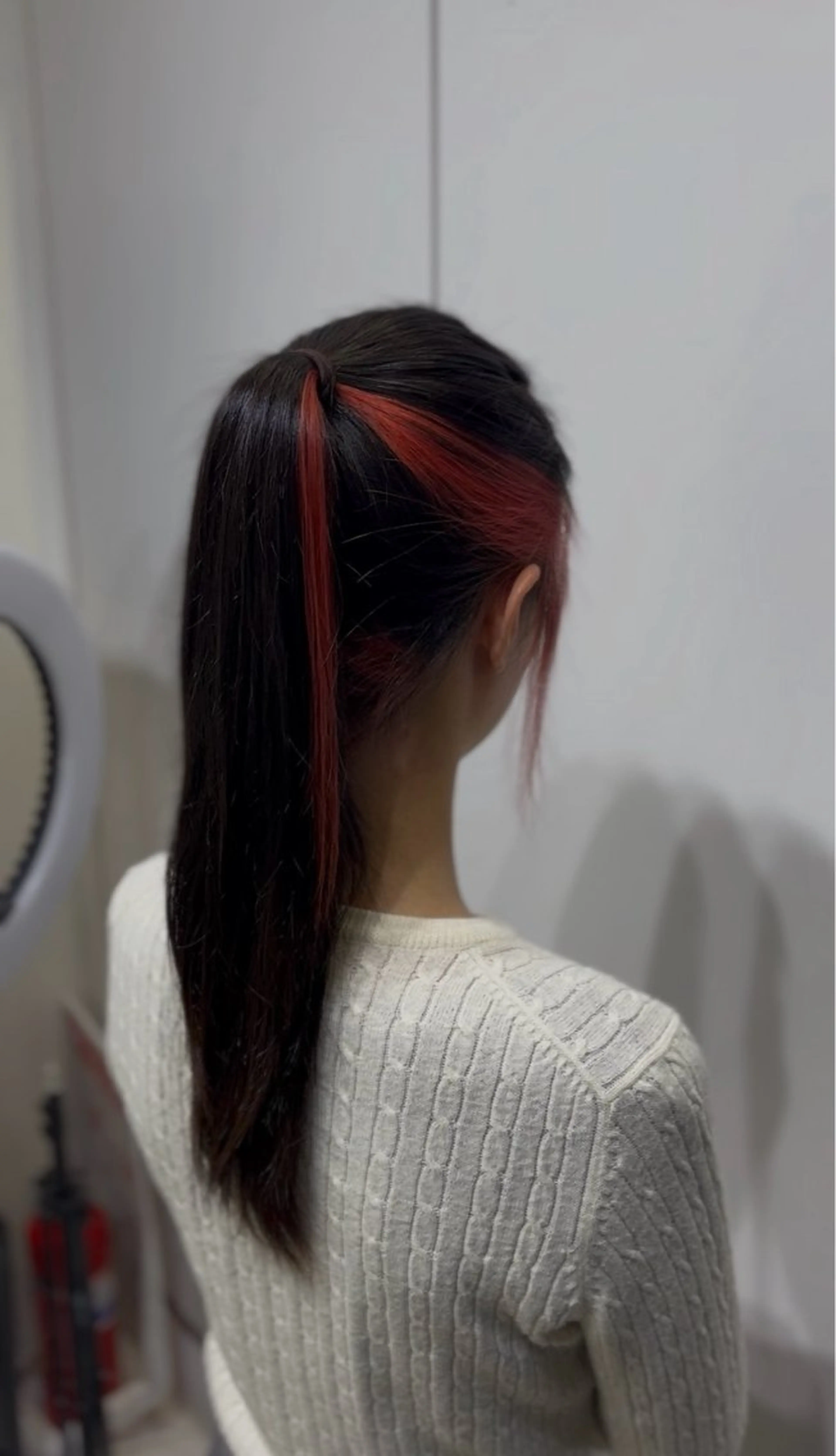 ロング カラー オレンジ レッドカラー ヘアカラー Miyu's Shibuya Flag所属・ねね🦖 /ブリーチカラーのヘアスタイル