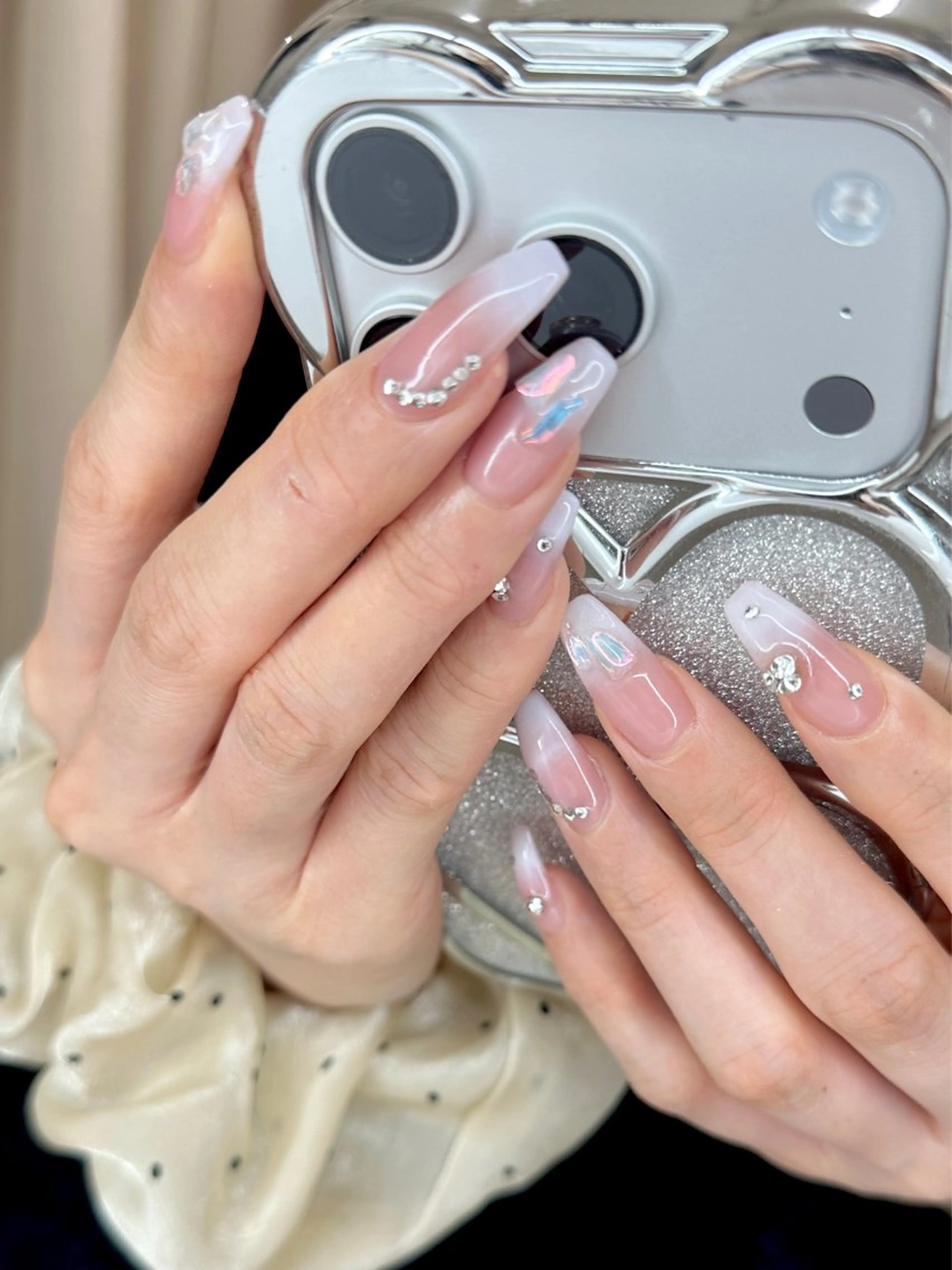 ネイル ストーンネイル ハンドネイル RIKAKO🫧 矢場町/栄/名古屋のネイルデザイン