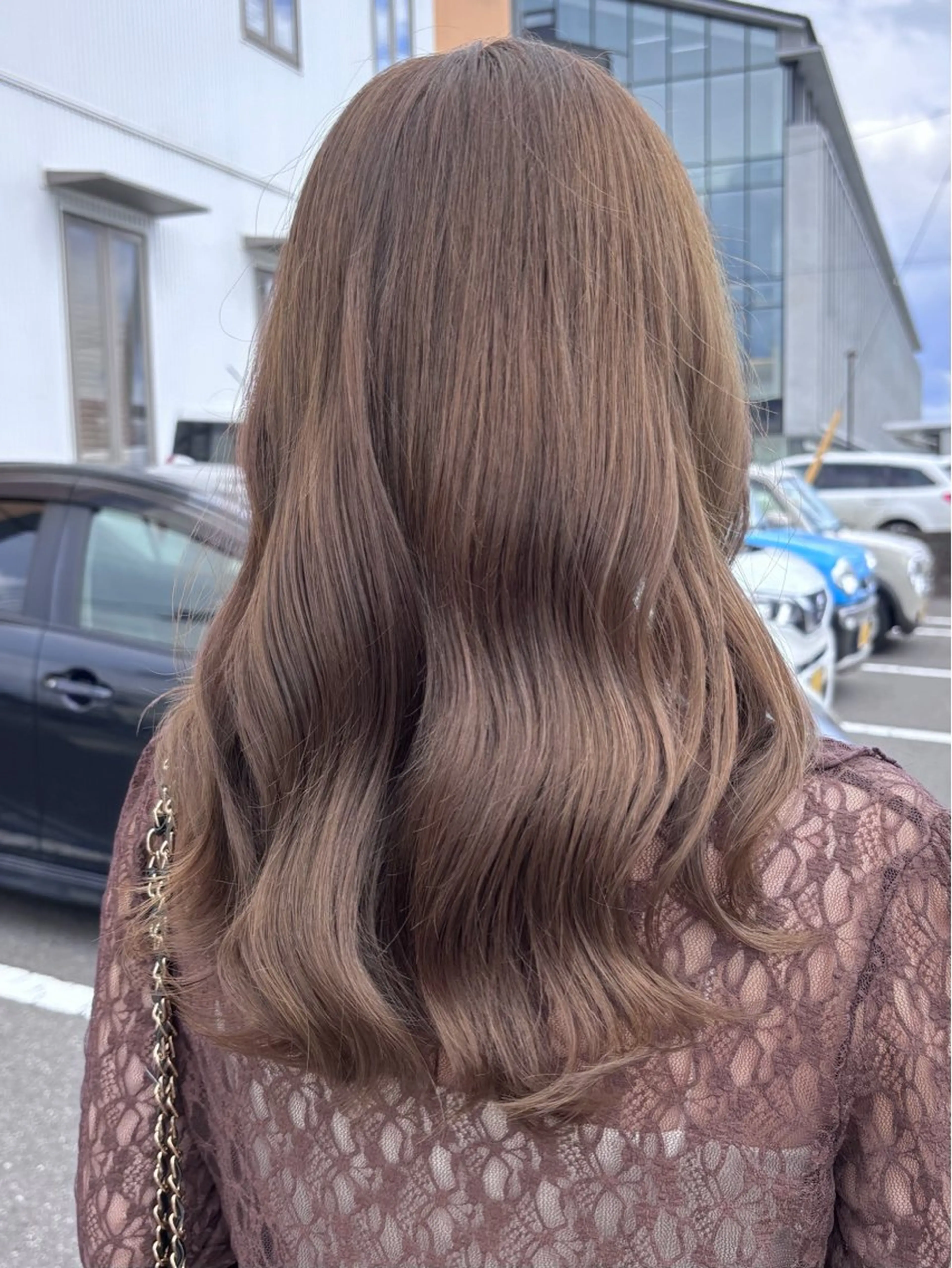 ロング カラー ブラウンカラー オリーブブラウン benji所属・Hamatsu Misakiのヘアスタイル