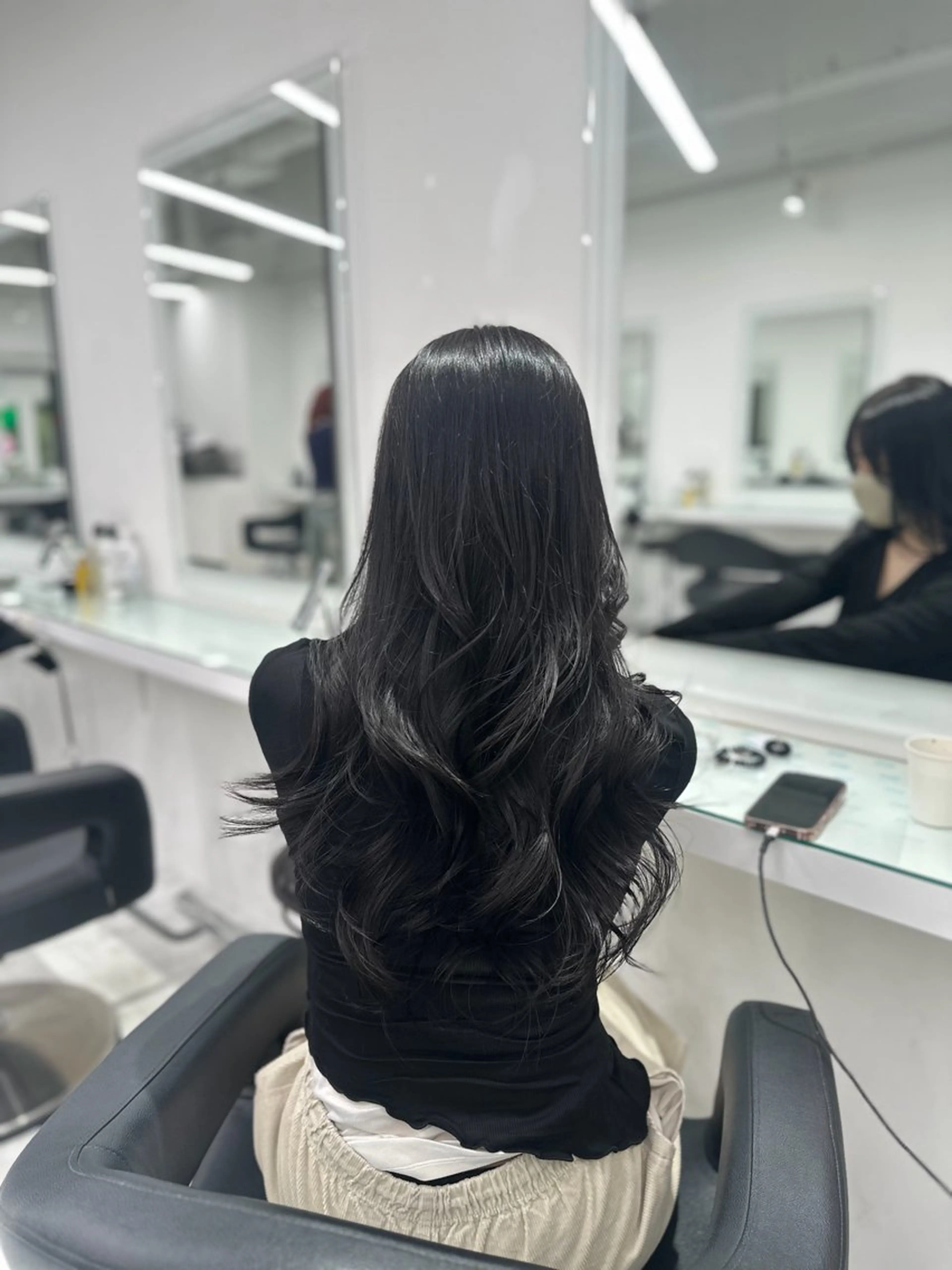 ロング カット ヘアカラー トリートメント 💖ベージュ💖 MEARIのヘアスタイル