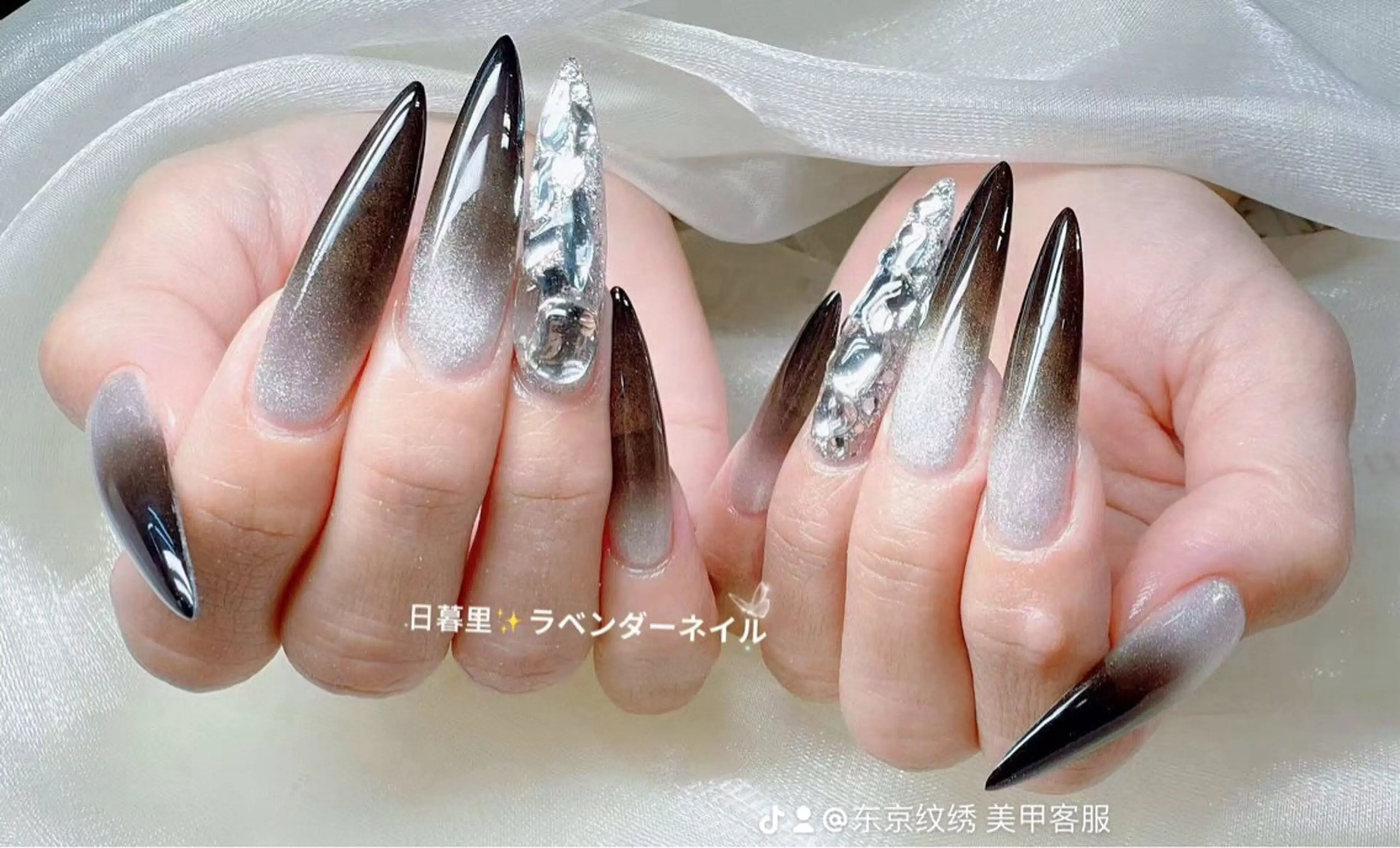 ネイル 長さ出し 持ち込み ラベンダー💖日暮里 ルル💖ネイルのネイルデザイン