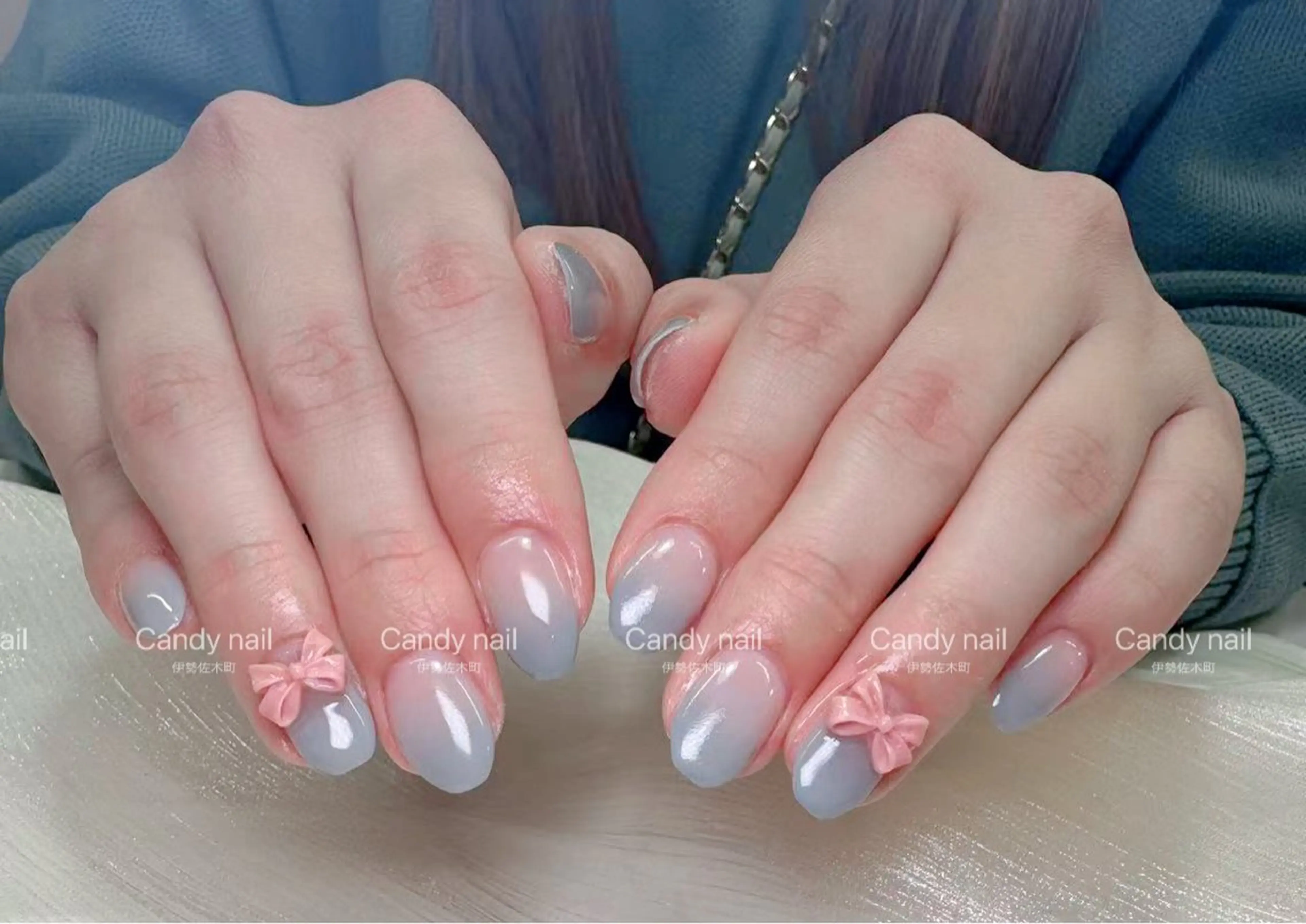 ネイル candy nail 韓国風ワンホンネイルのネイルデザイン