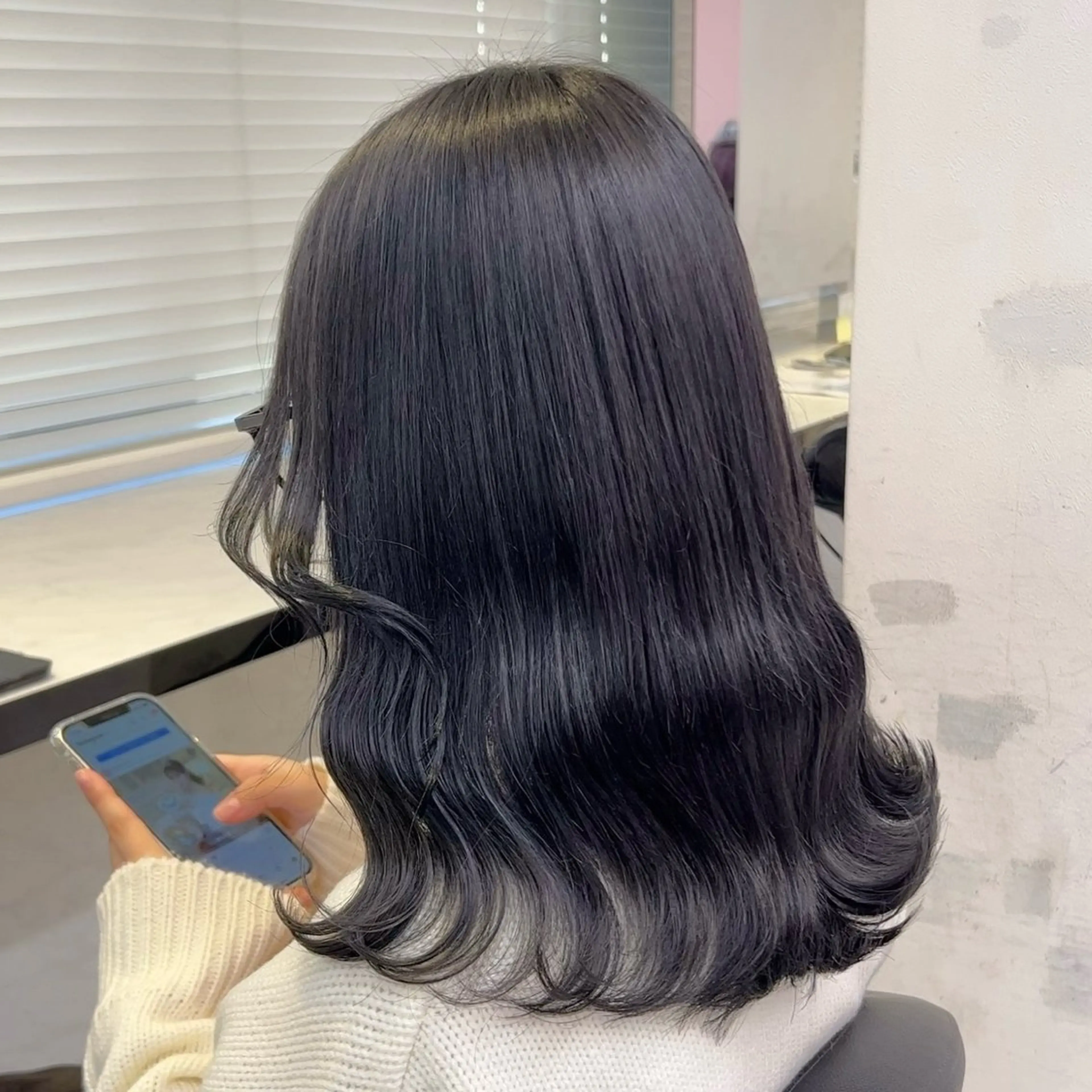 ロング カラー 韓国っぽ♡寒色/暗髪 🫧MOEKA🦋のヘアスタイル