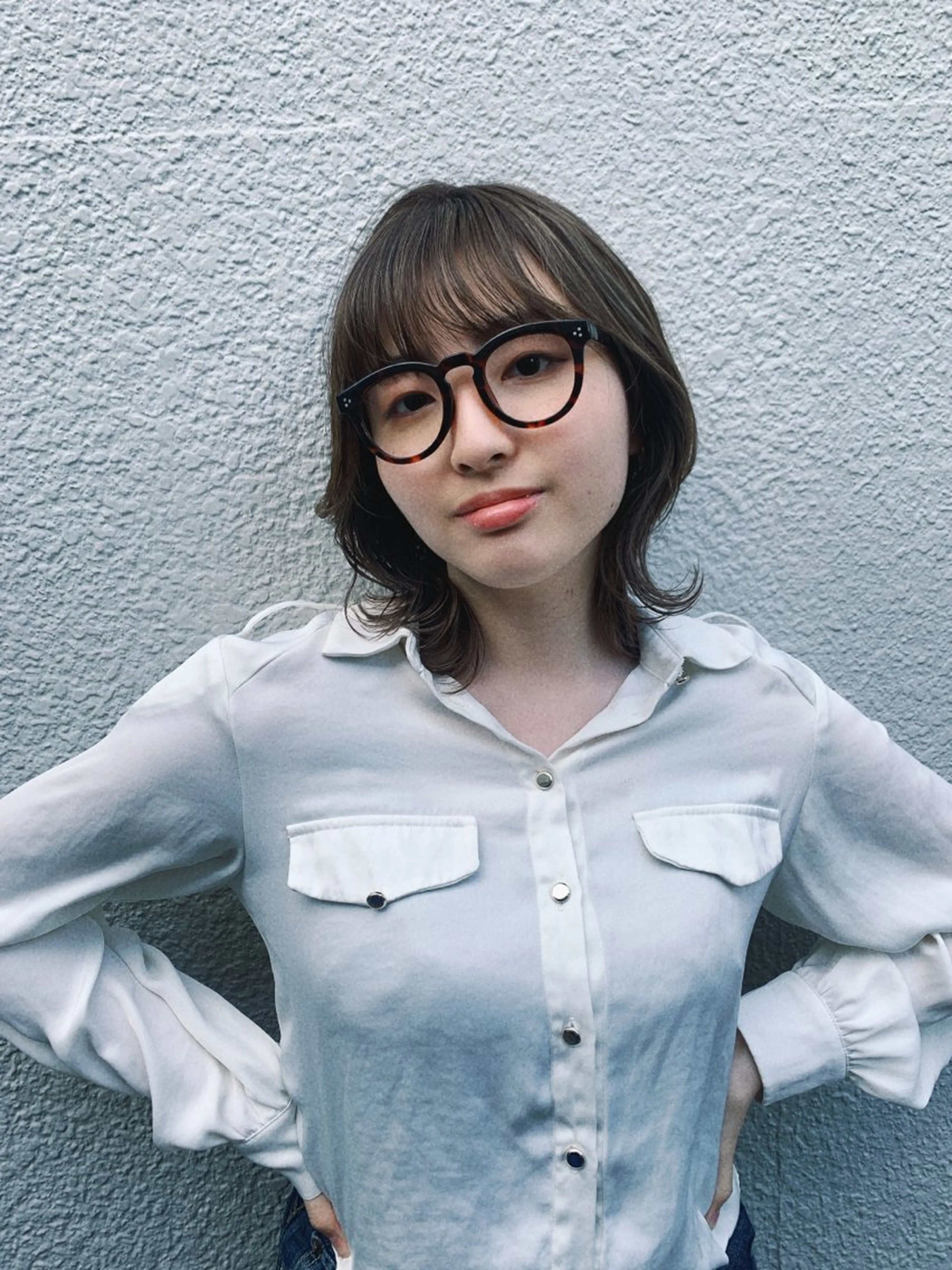 ミディアム カラー カット ヘアカラー ルーツカラー/ デザインカラー/井川のヘアスタイル