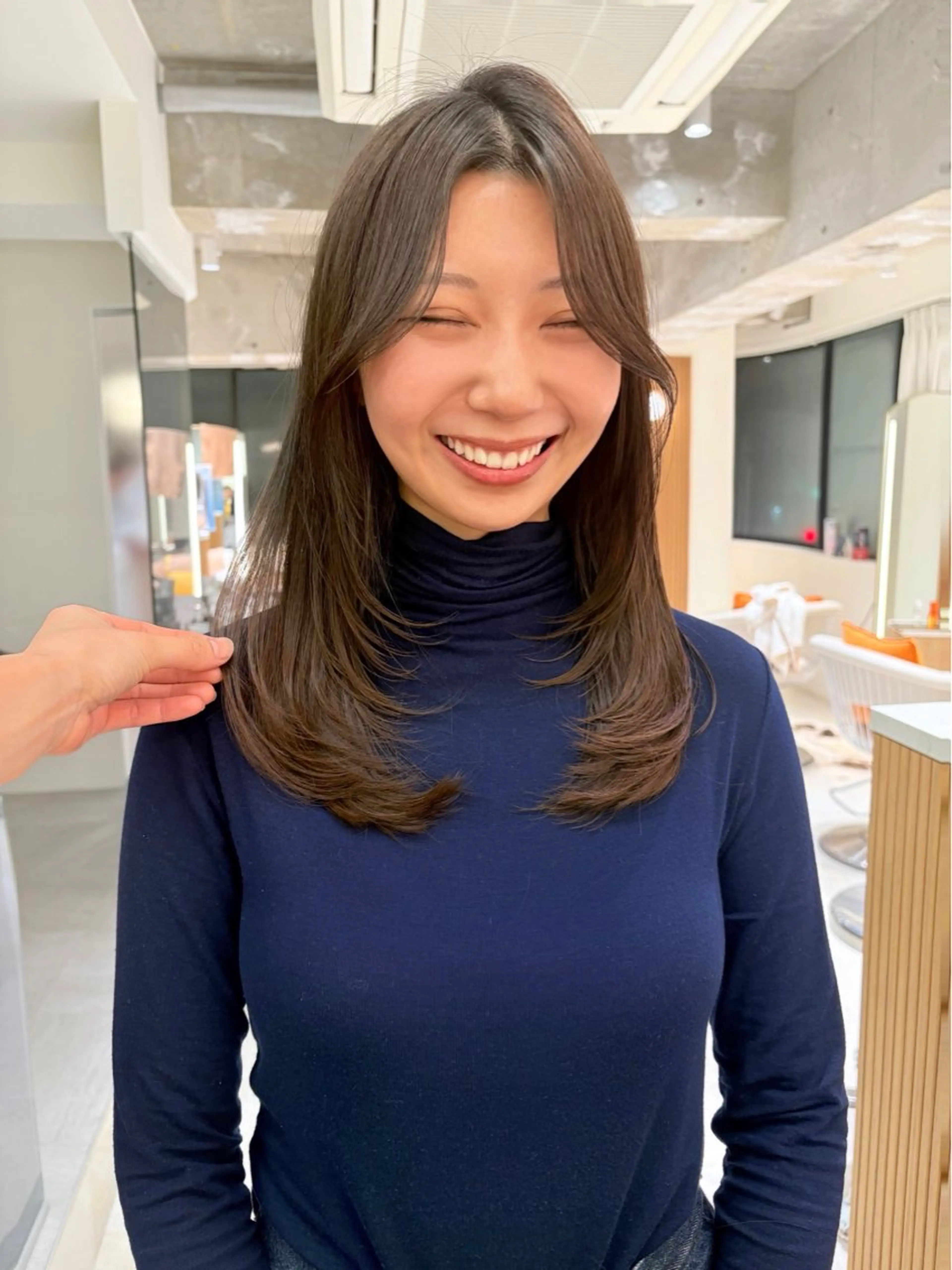 ミディアム ボブレイヤー ボブ レイヤーカット ROMMY.所属・🍎ナギサ/本厚木/ ボブ/ミディアム🤍のヘアスタイル