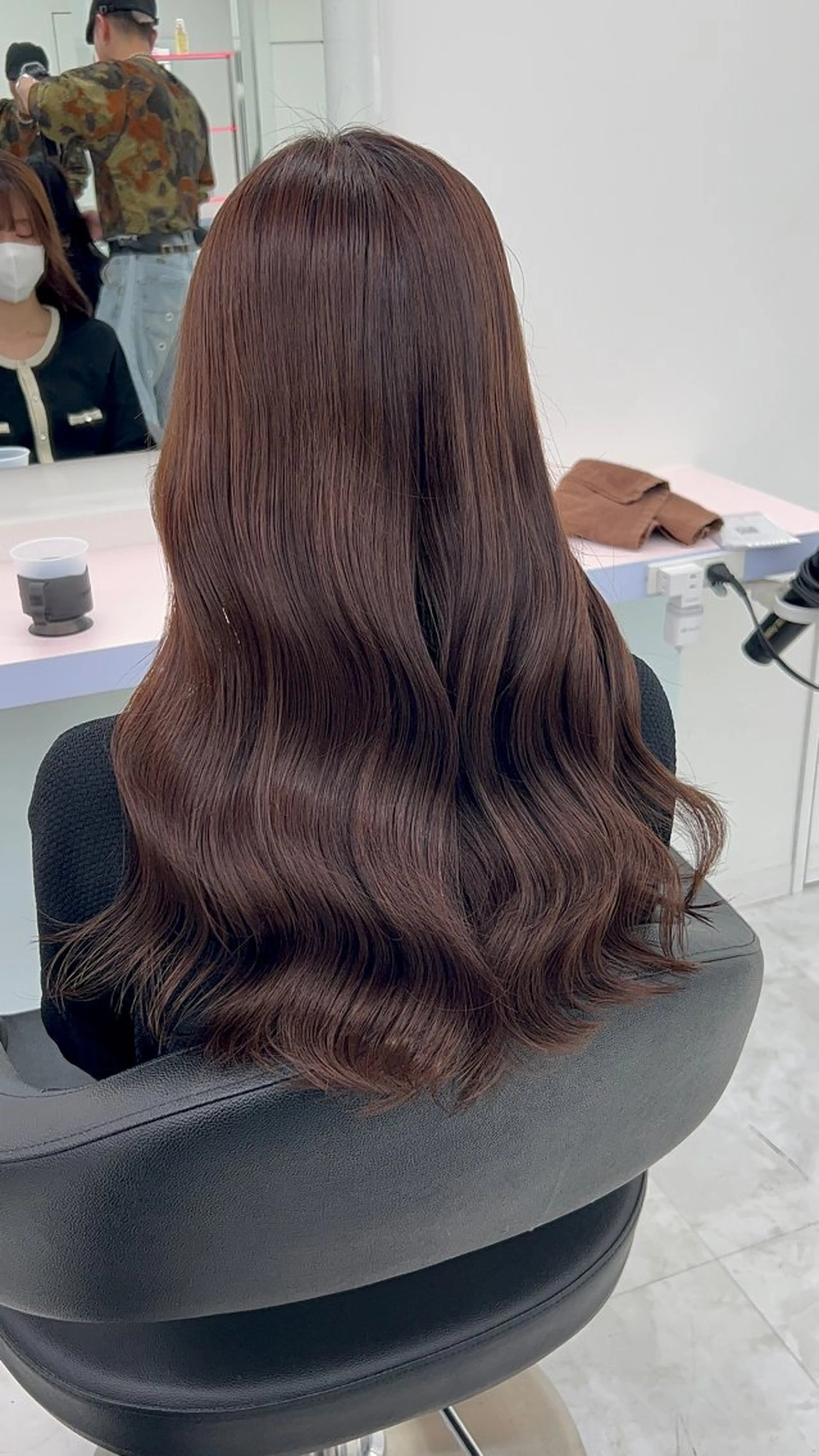 セミロング カラー ヘアアレンジ ブラウンカラー ショコラブラウン カット ヘアカラー ブリーチなしの達人 🇰🇷KAITOのヘアスタイル