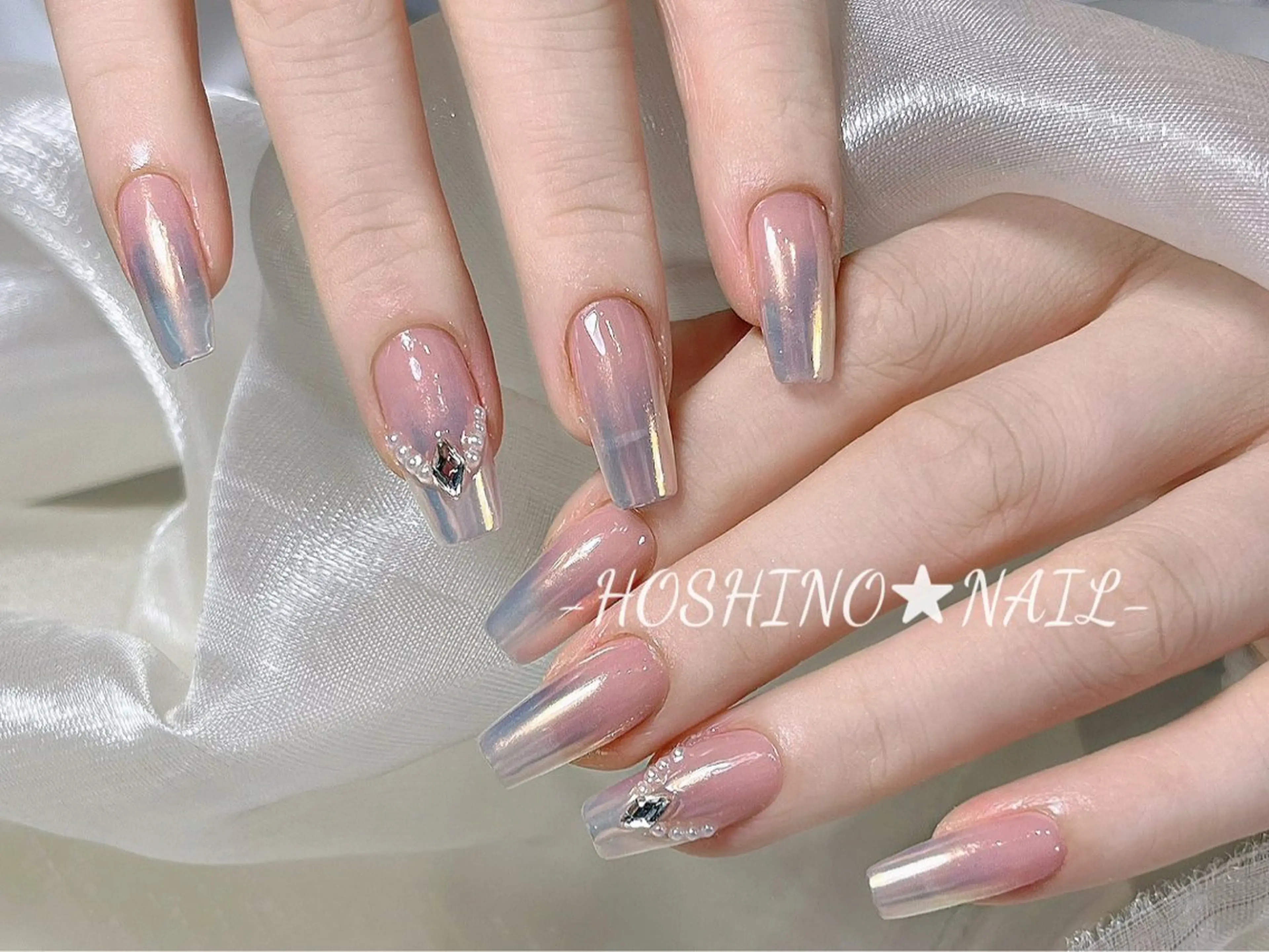 ネイル オーロラネイル チークネイル ドット フットネイル フレンチネイル ハンドネイル ★HOSHINO NAIL★新宿店のネイルデザイン