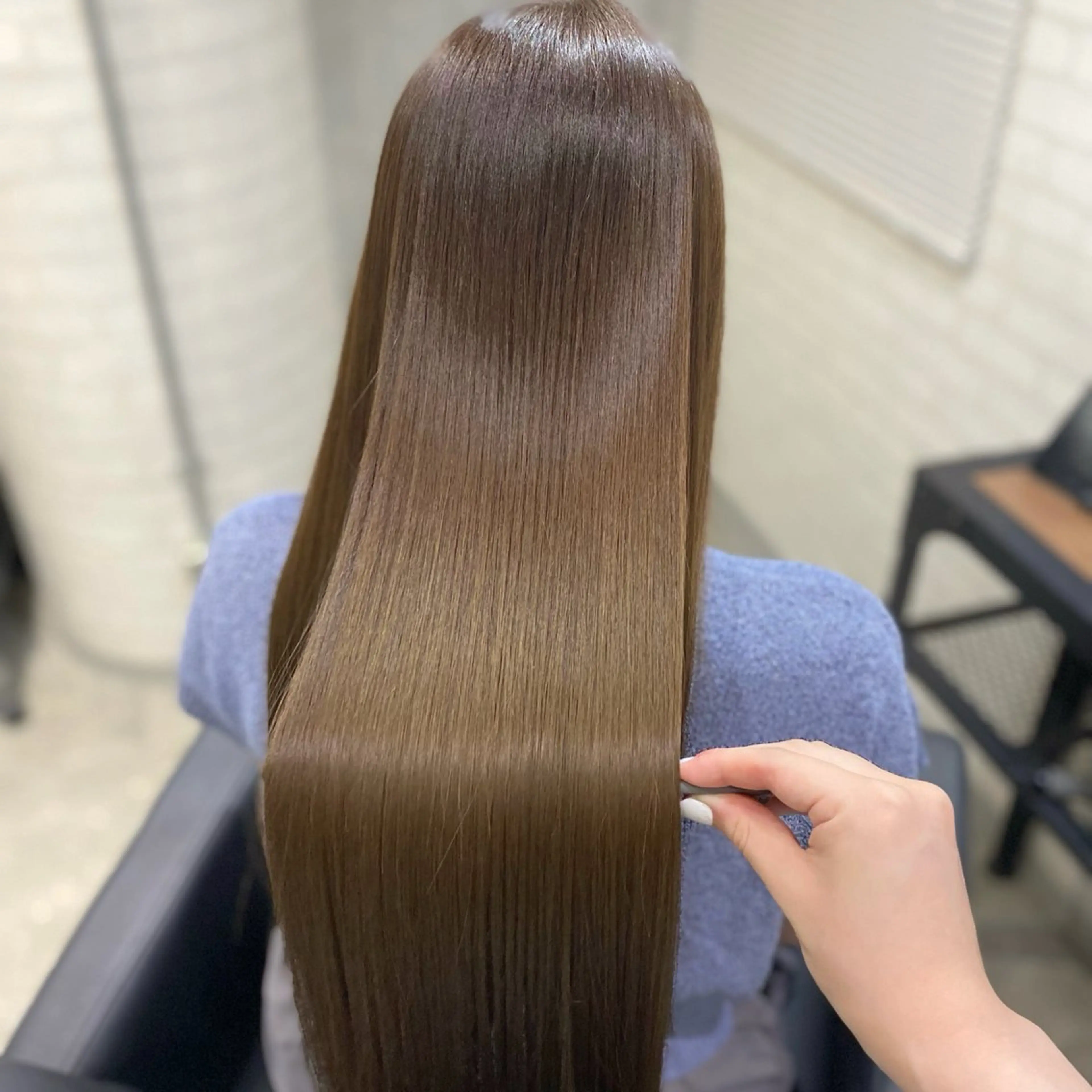 ロング カラー 透明感カラー カット ヘアカラー トリートメント shiori/透明感 /顔周り/髪質改善のヘアスタイル