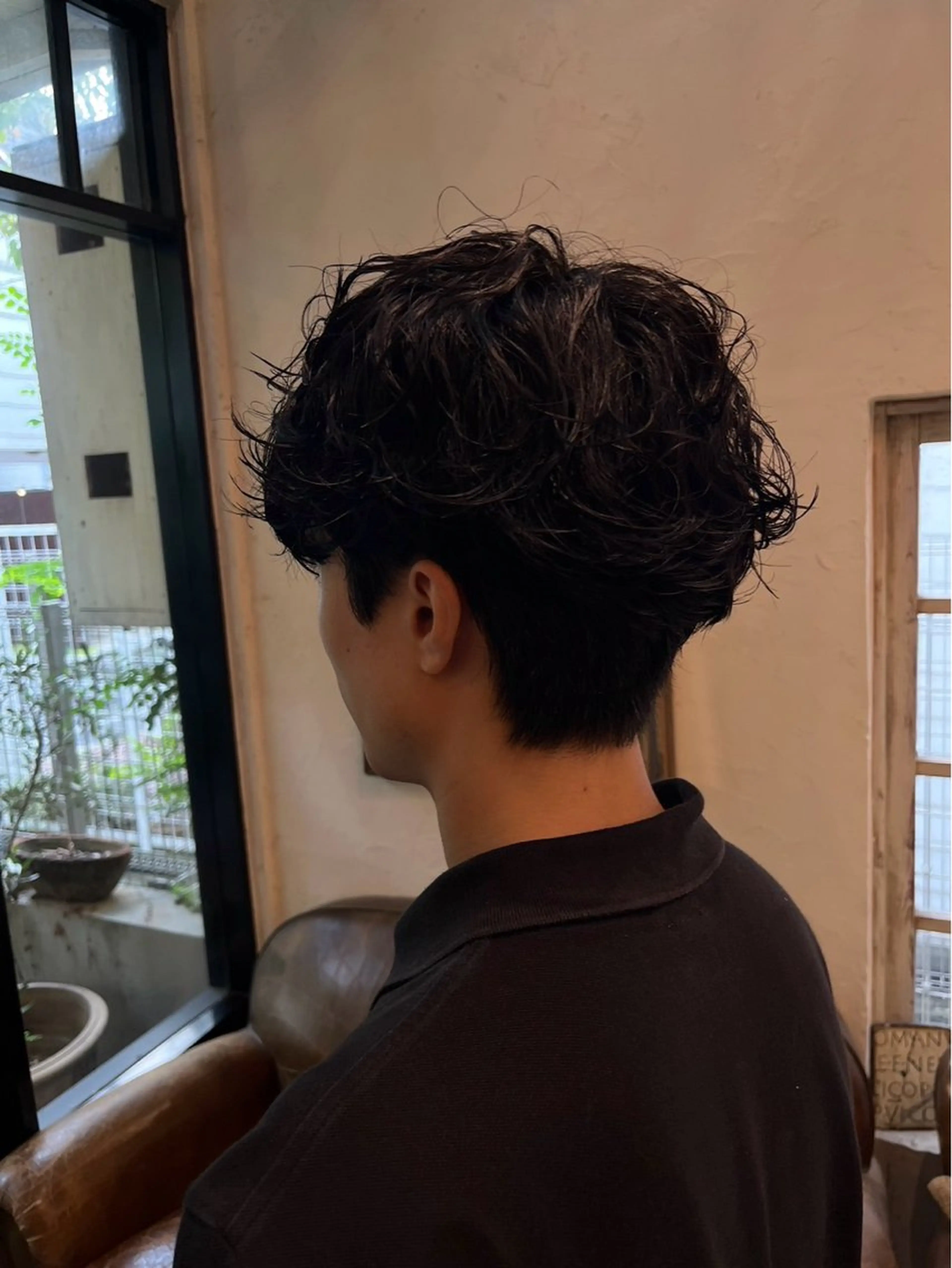 パーマ メンズ カット パーマ 赤木蓮/メンズ特化 パーマ/ハイトーンのヘアスタイル