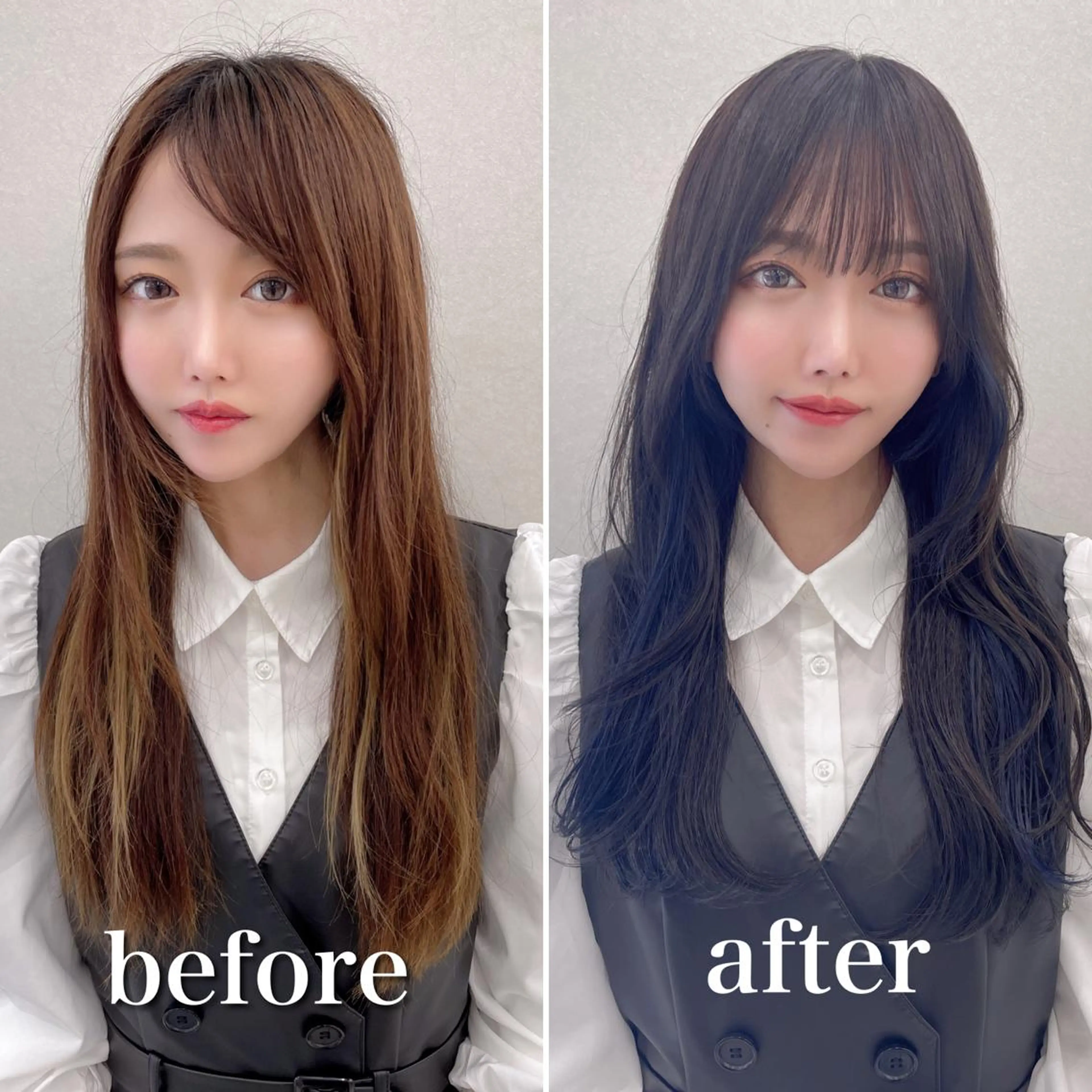 ロング カラー COA GINZA 空也/前髪/顔まわりのヘアスタイル