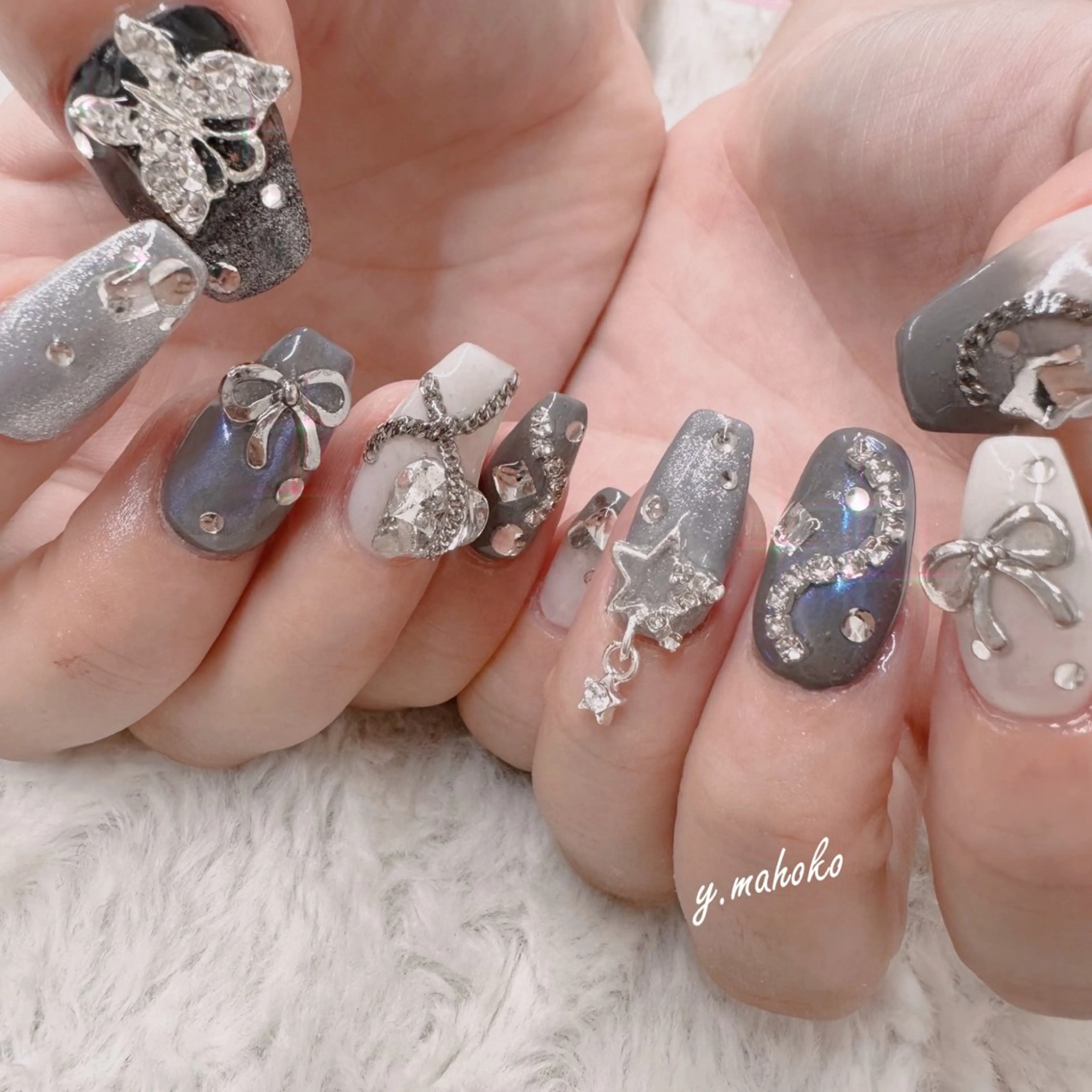 ネイル ハンドネイル She nail studio 原宿所属・パラジェル有/ スカルプ/mahoのネイルデザイン