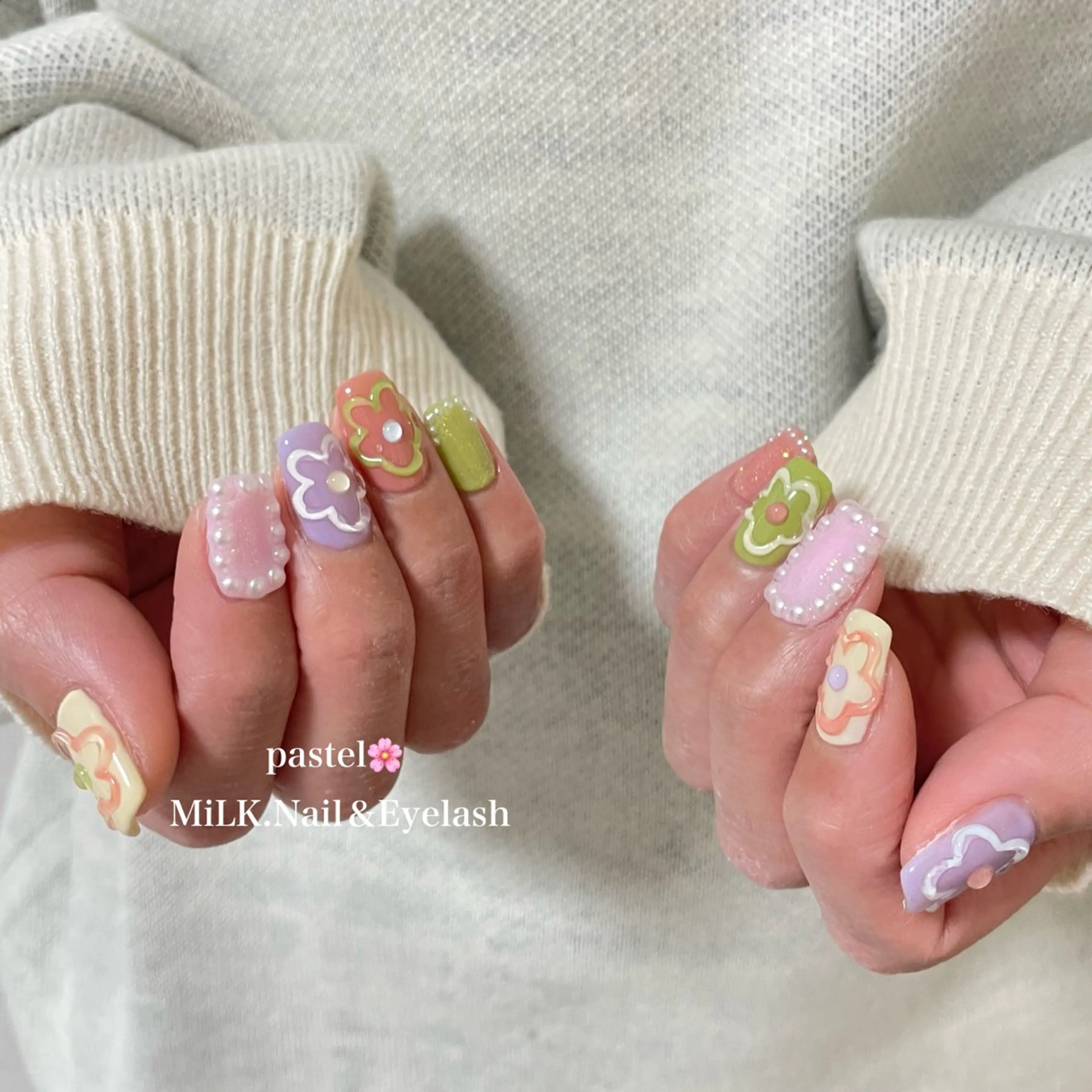ネイル ハンドネイル MiLK.   Nail&Eyelash所属・MiLK. wakaのマツエク・マツパデザイン