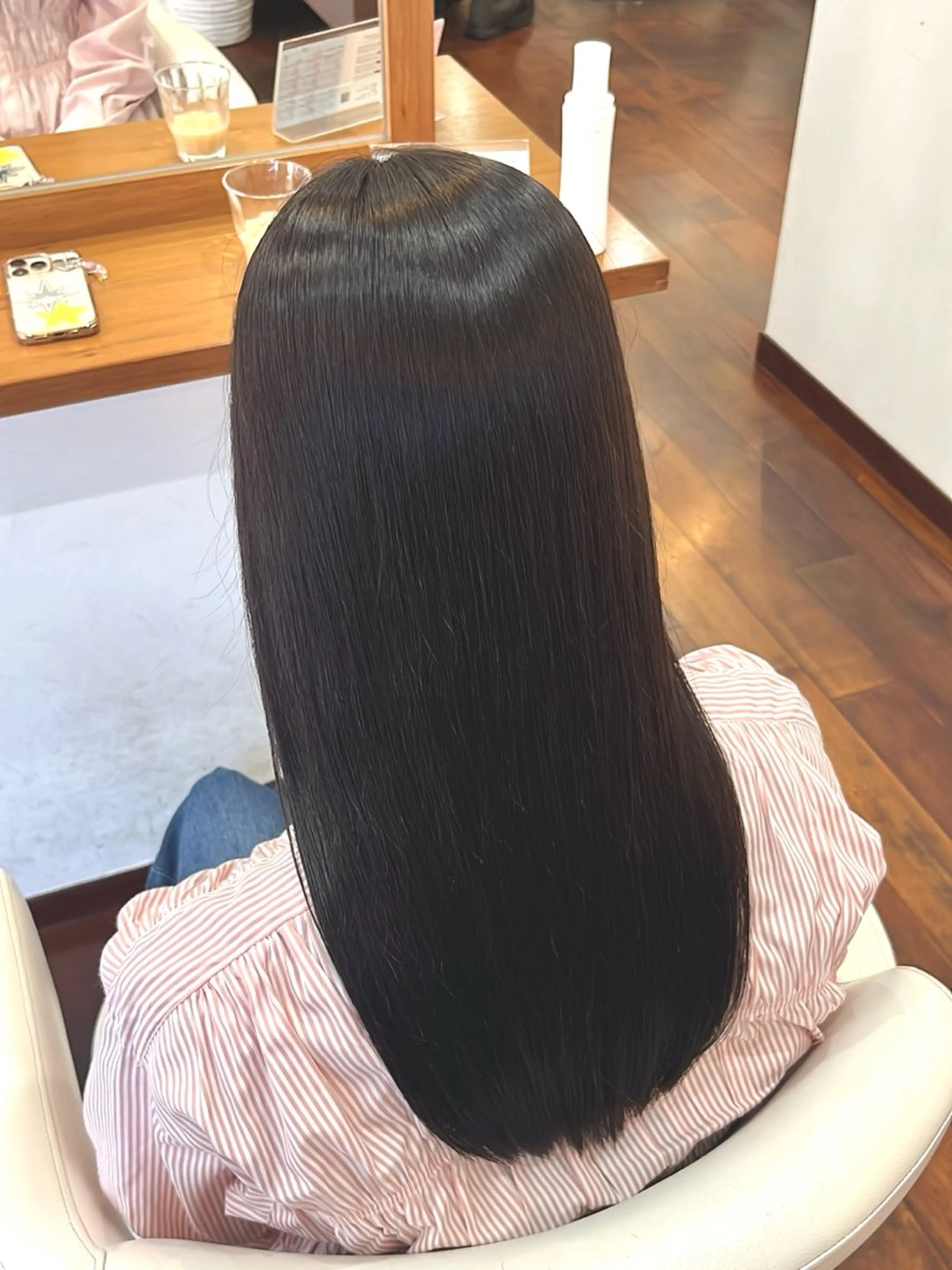 ロング パーマ 髪質改善 ストレートパーマ カット 縮毛矯正 トリートメント オートクチュールランコントレ西京極店所属・今在家 玲【艶髪スト レート/メンズ特化】のヘアスタイル