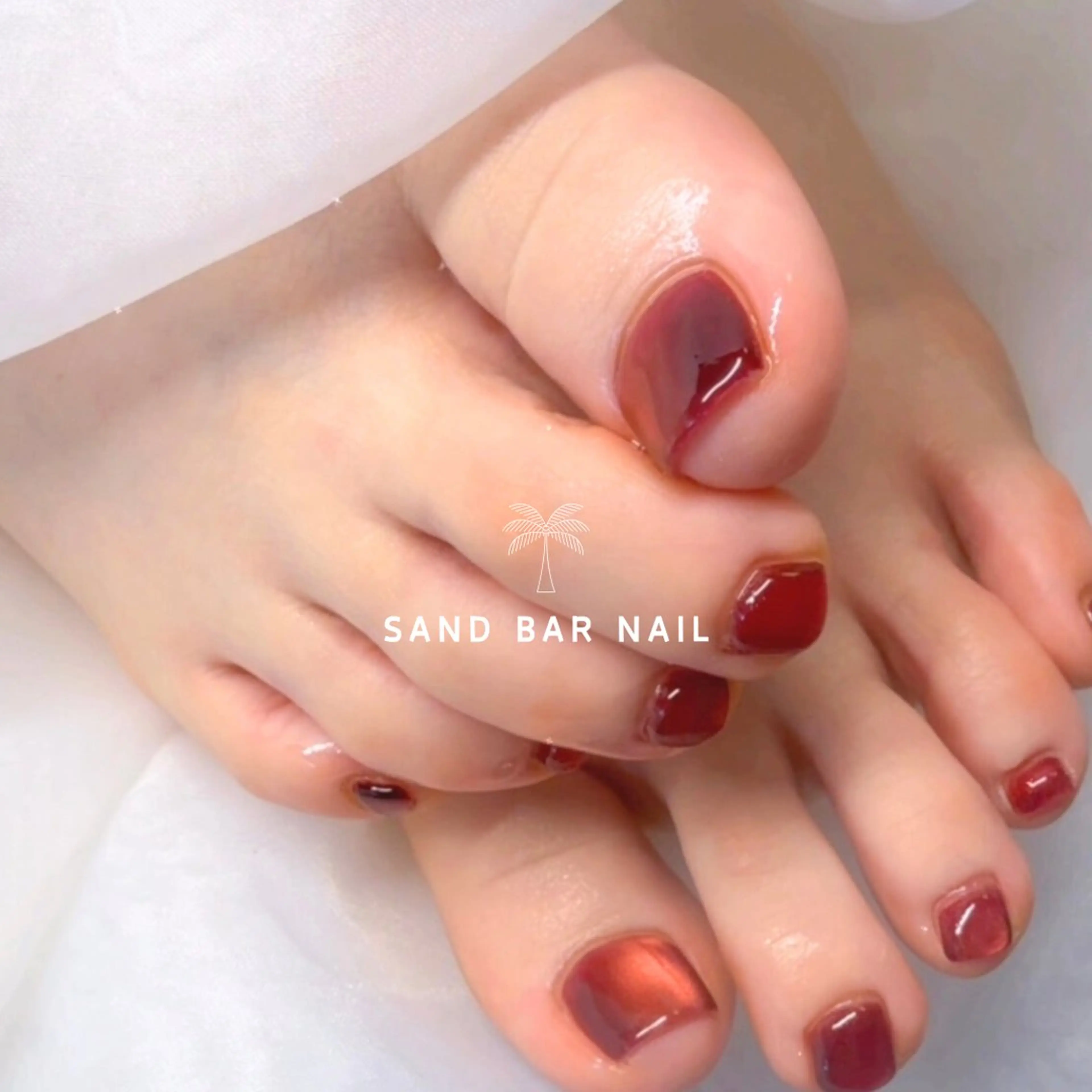 ネイル マグネットネイル フットネイル SAND BAR  NAILのネイルデザイン