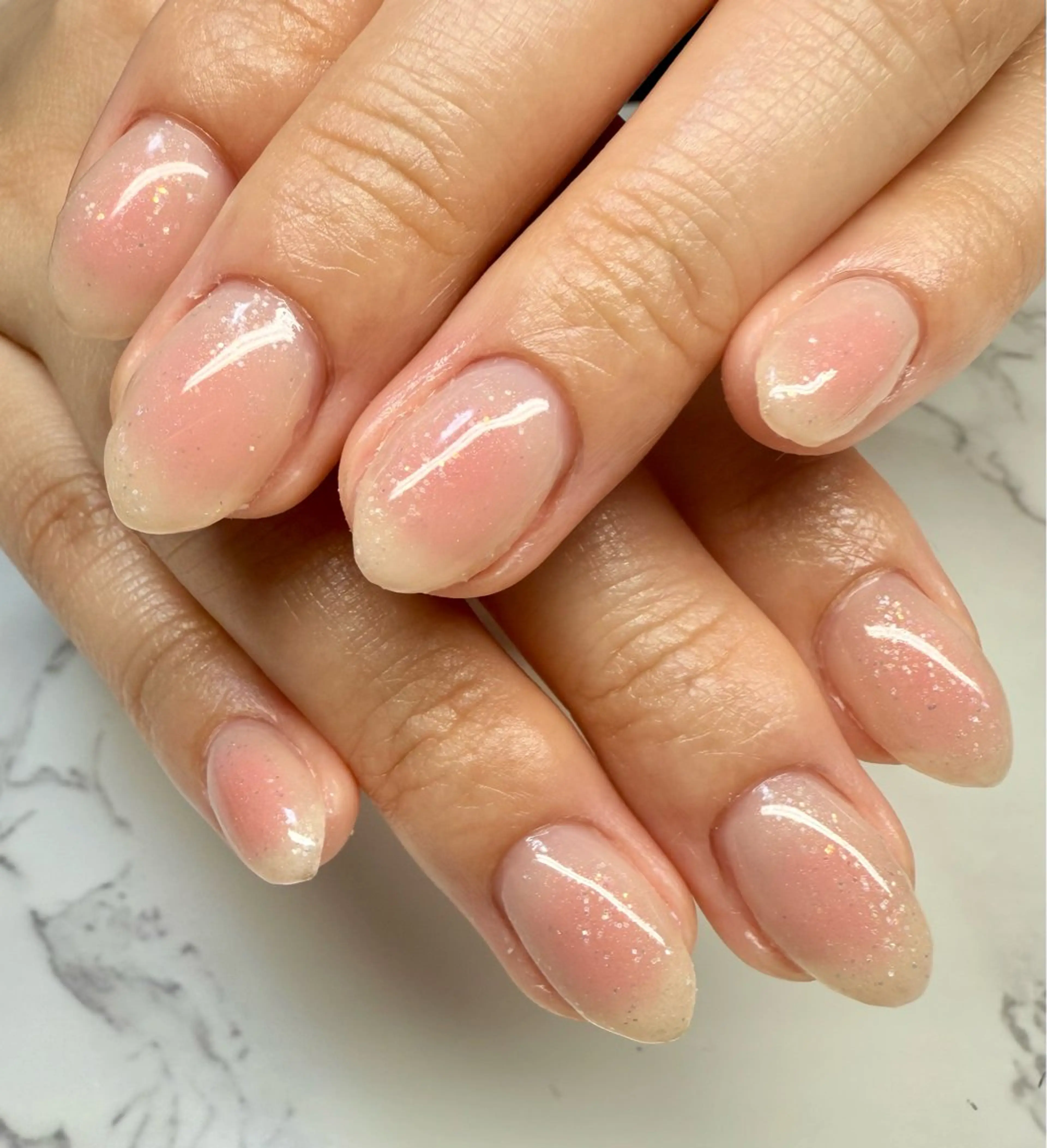 ネイル アートネイル チークネイル フレンチネイル 氷ネイル・うるうるネイル キラキラネイル M.N_ nailのネイルデザイン