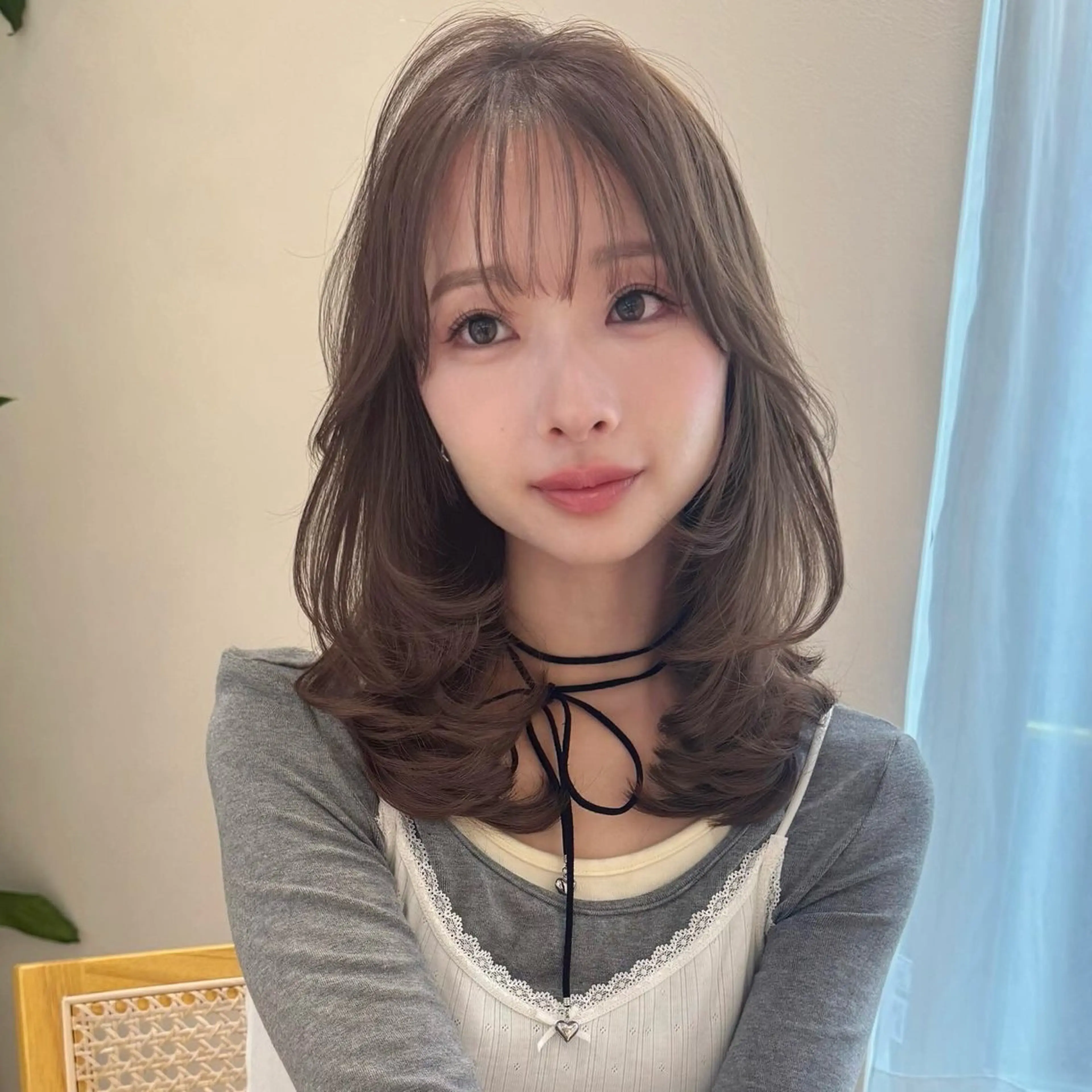 ミディアム レイヤーカット カット 透明感🍨レイヤー ヘアセット/miyuのヘアスタイル