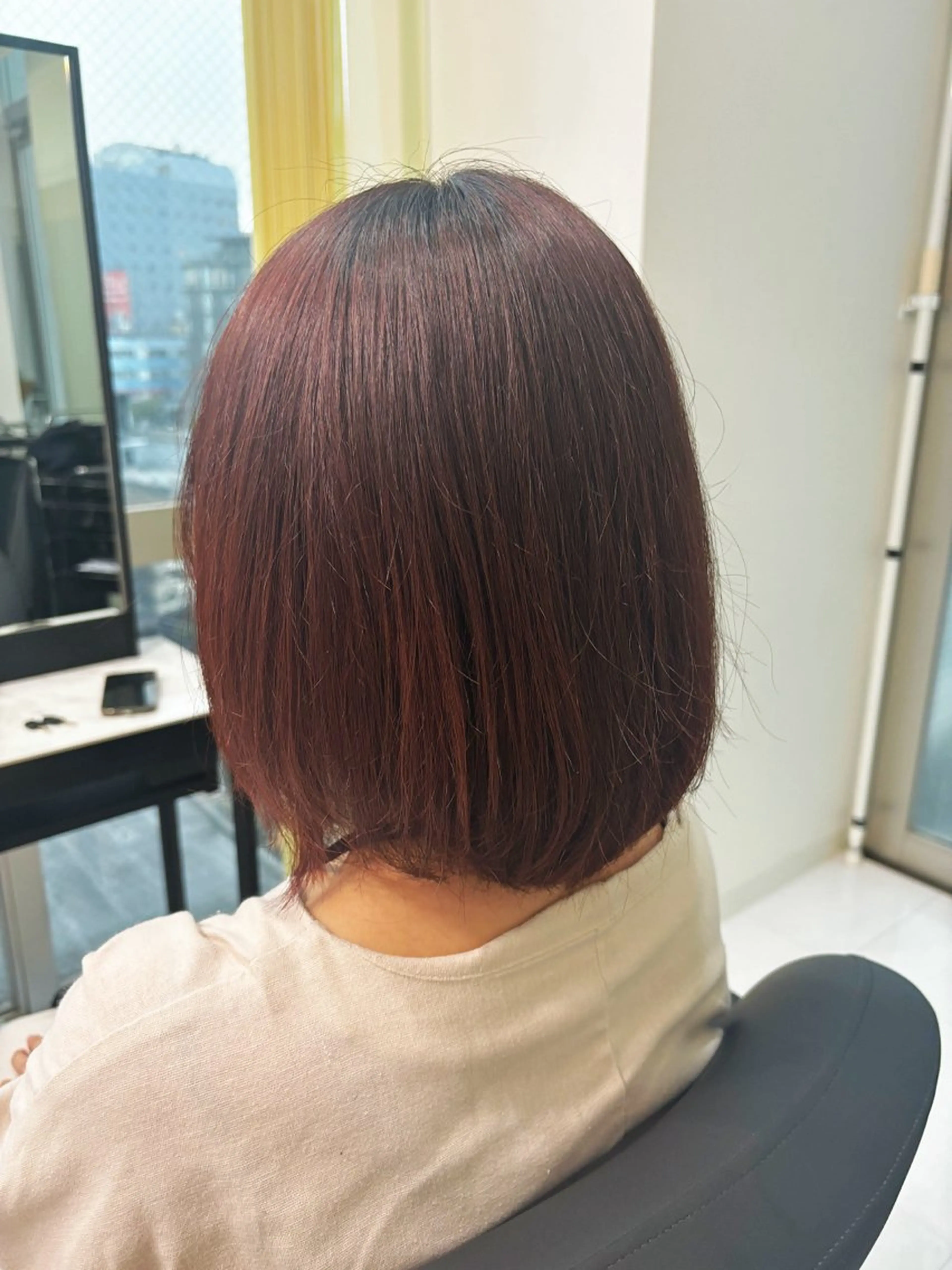 ショート ケアカラー 髪質改善 トリートメント 中山 正洋のヘアスタイル