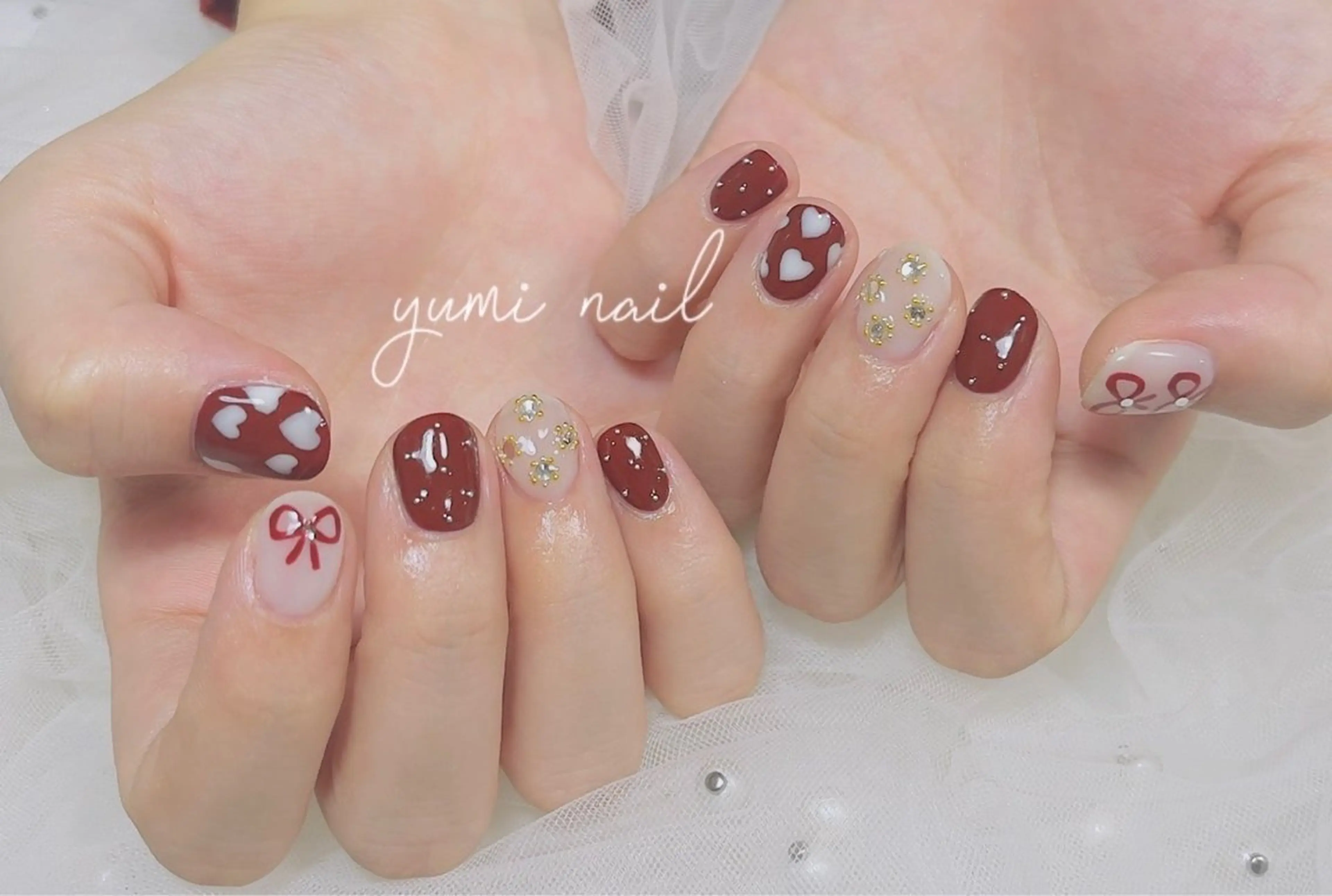 ネイル ハンドネイル 𝐲𝐮𝐦𝐢🎀 長さ出しデザイン専門のネイルデザイン