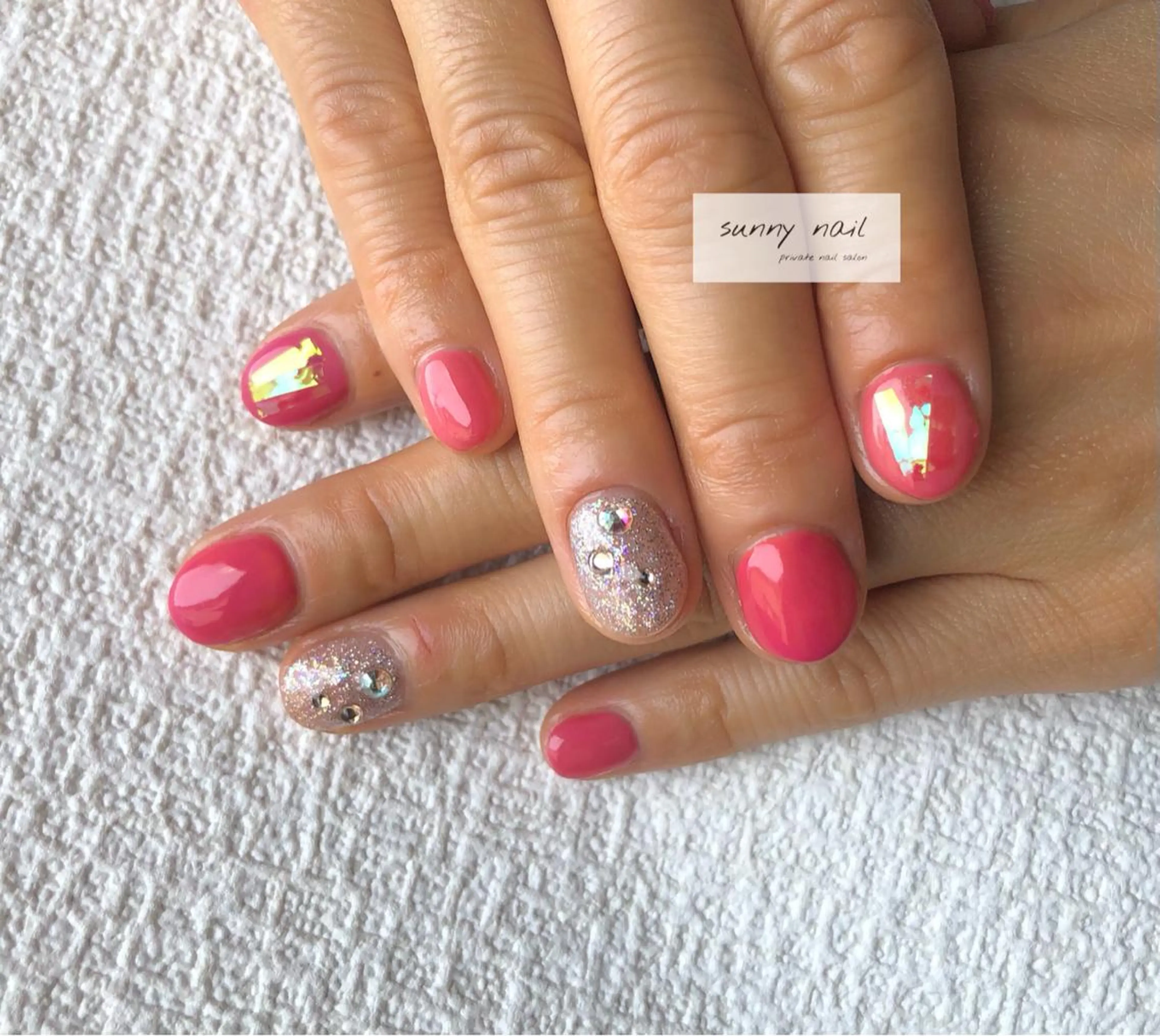 ネイル カジュアル ジェルネイル ニュアンスネイル パラジェル ピンク sunny nailのネイルデザイン