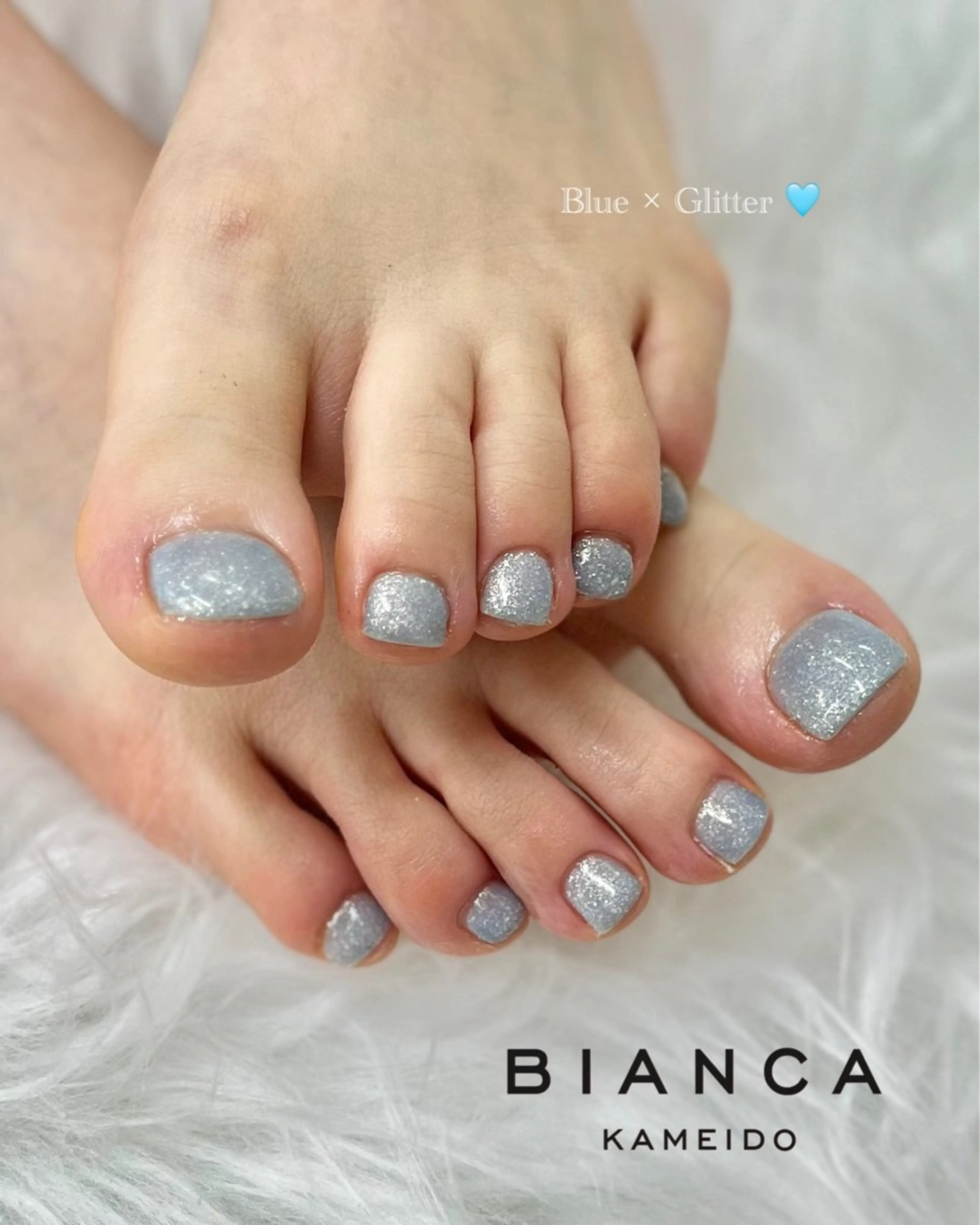 ネイル ラメ(グリッター) フットネイル Bianca 亀戸店 🎀 植木のネイルデザイン