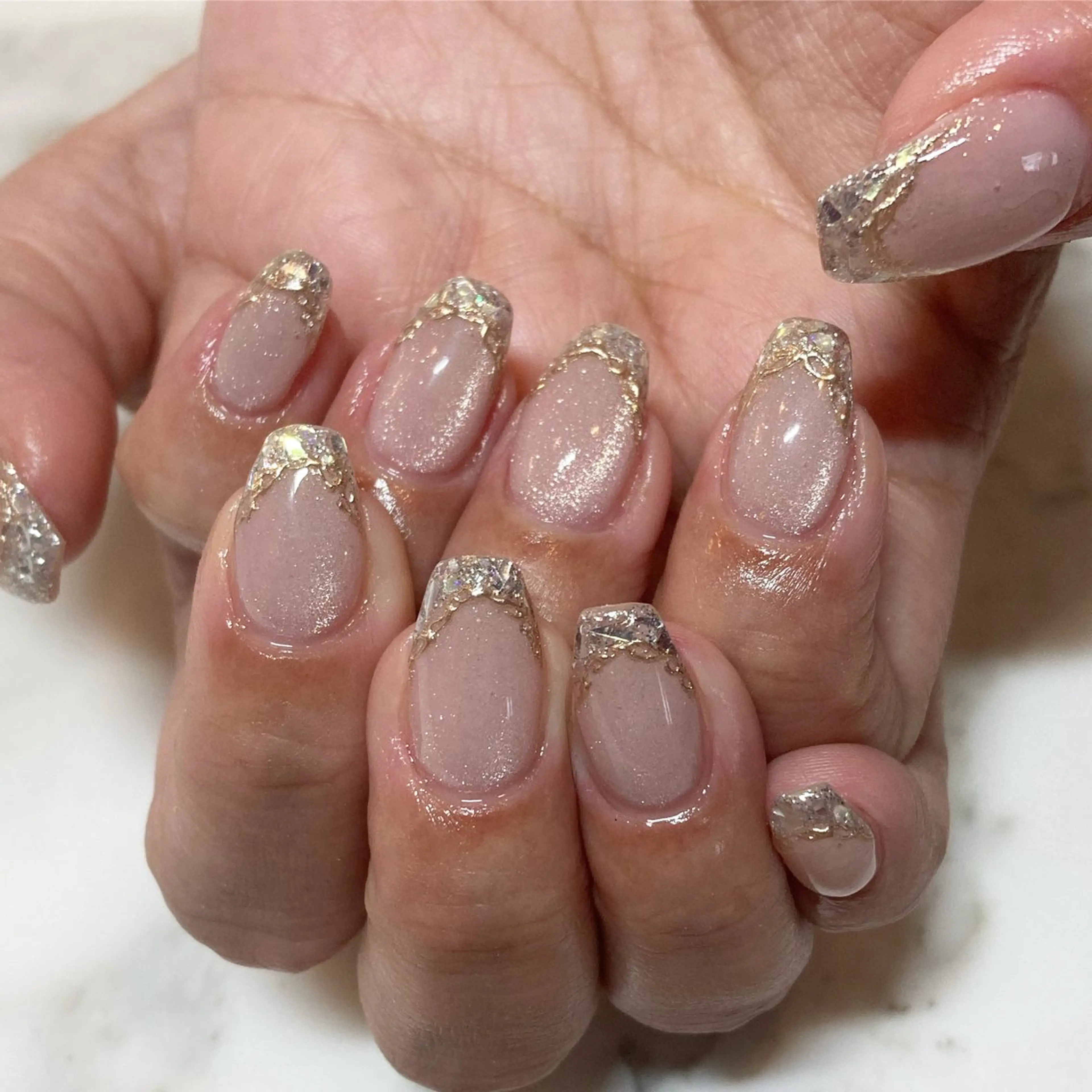ネイル フレンチネイル ガラスフレンチ マグネットネイル kii nailsのネイルデザイン