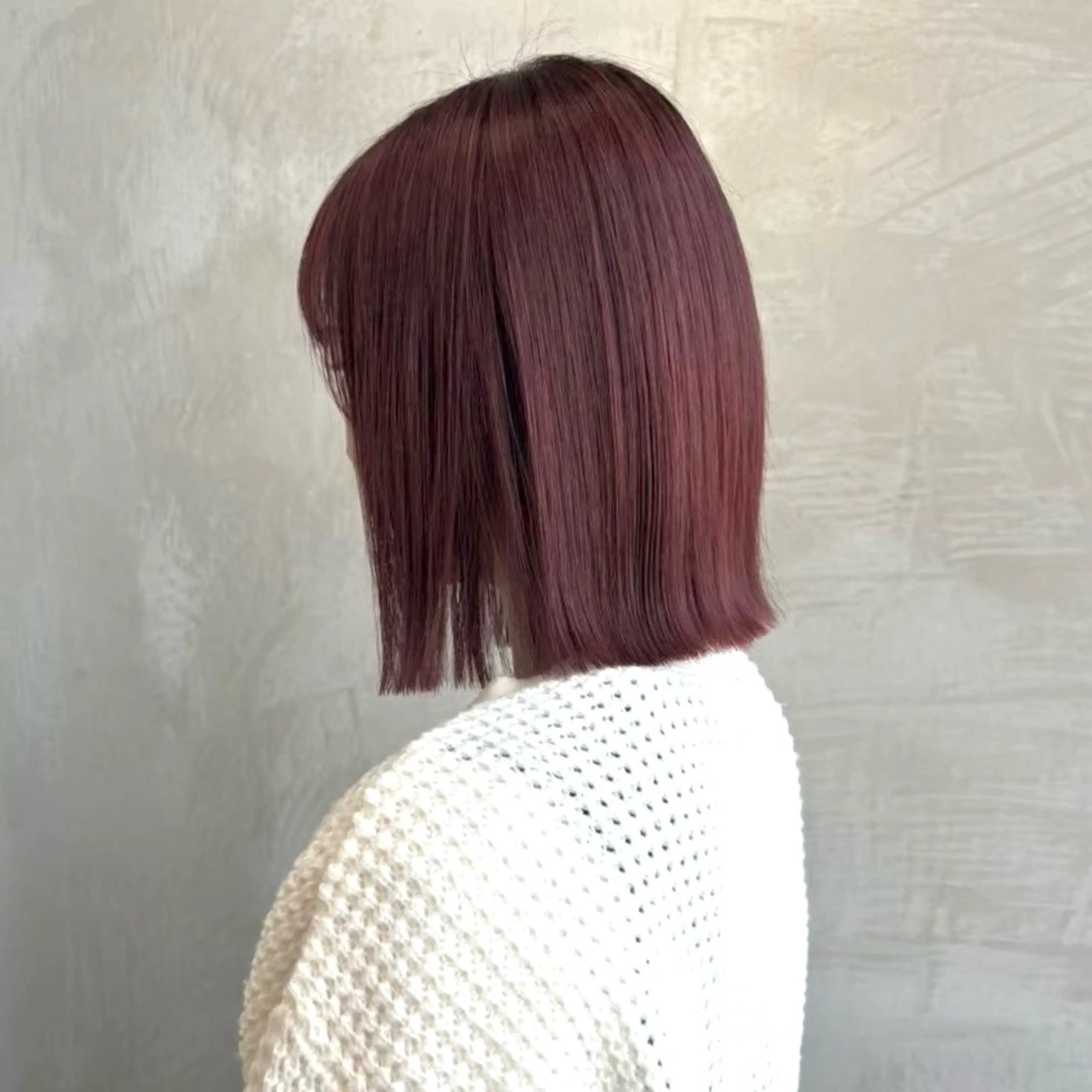 ショート カラー レッドカラー ボブ 髪質改善 トリートメント カット ヘアカラー トリートメント 渋谷／タッセルボブ ／顔周り/加邊凌也のヘアスタイル