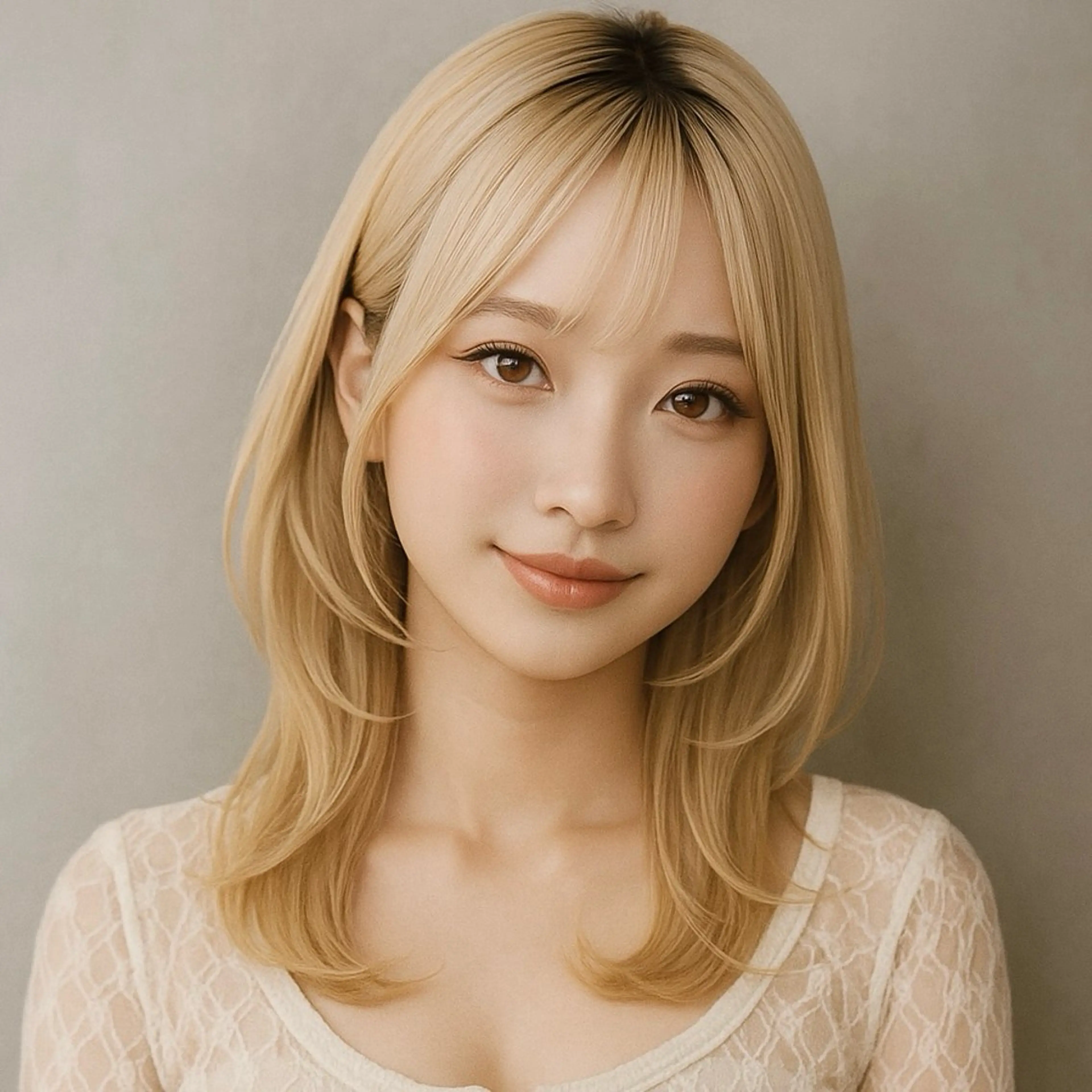 ミディアム 顔周りカット レイヤーカット ✨当日予約OK✨ボブ /透明感カラー/莉未のヘアスタイル