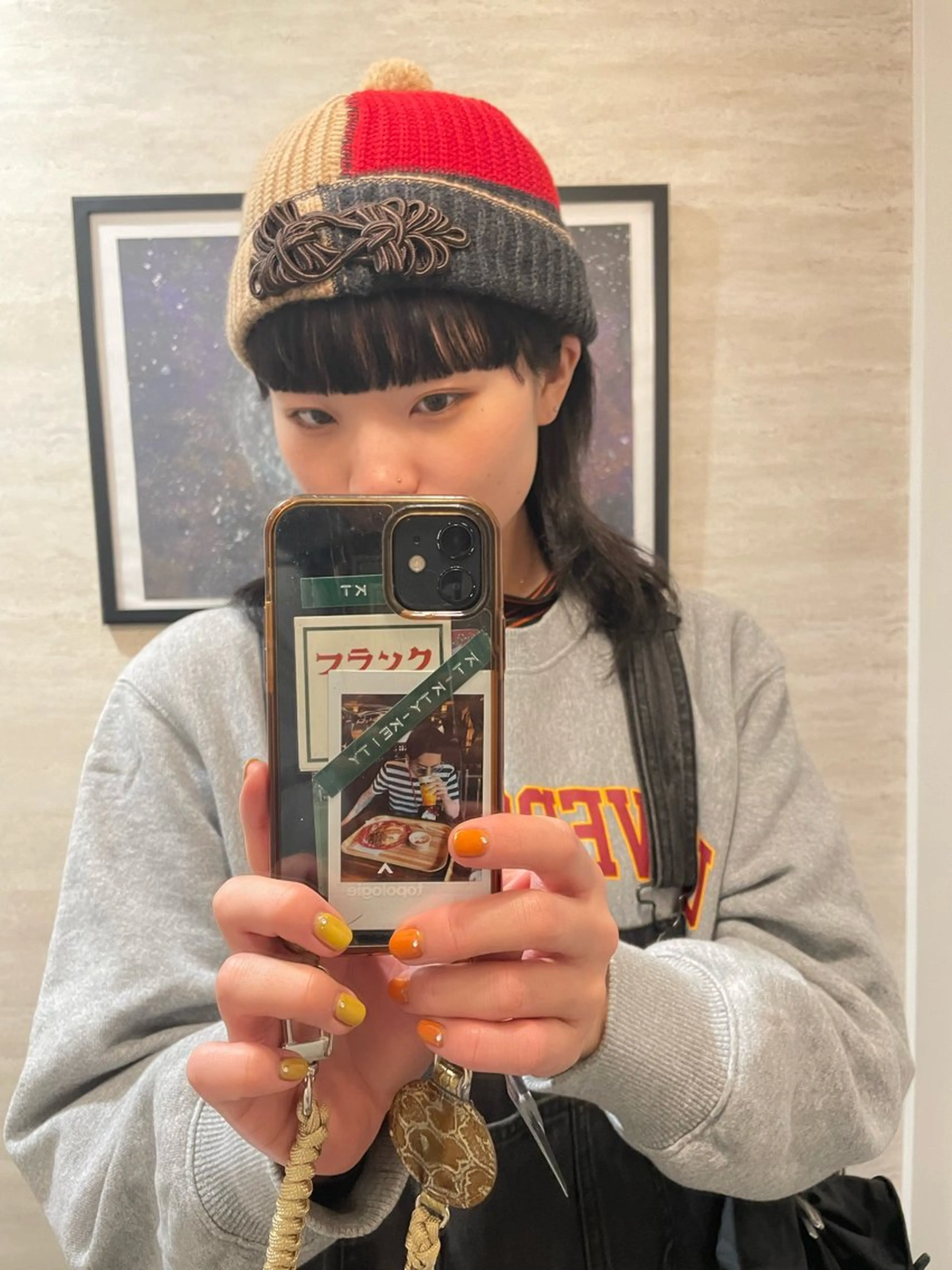 ミディアム カット デザインパーマ/ 艶カラー/ボブのヘアスタイル