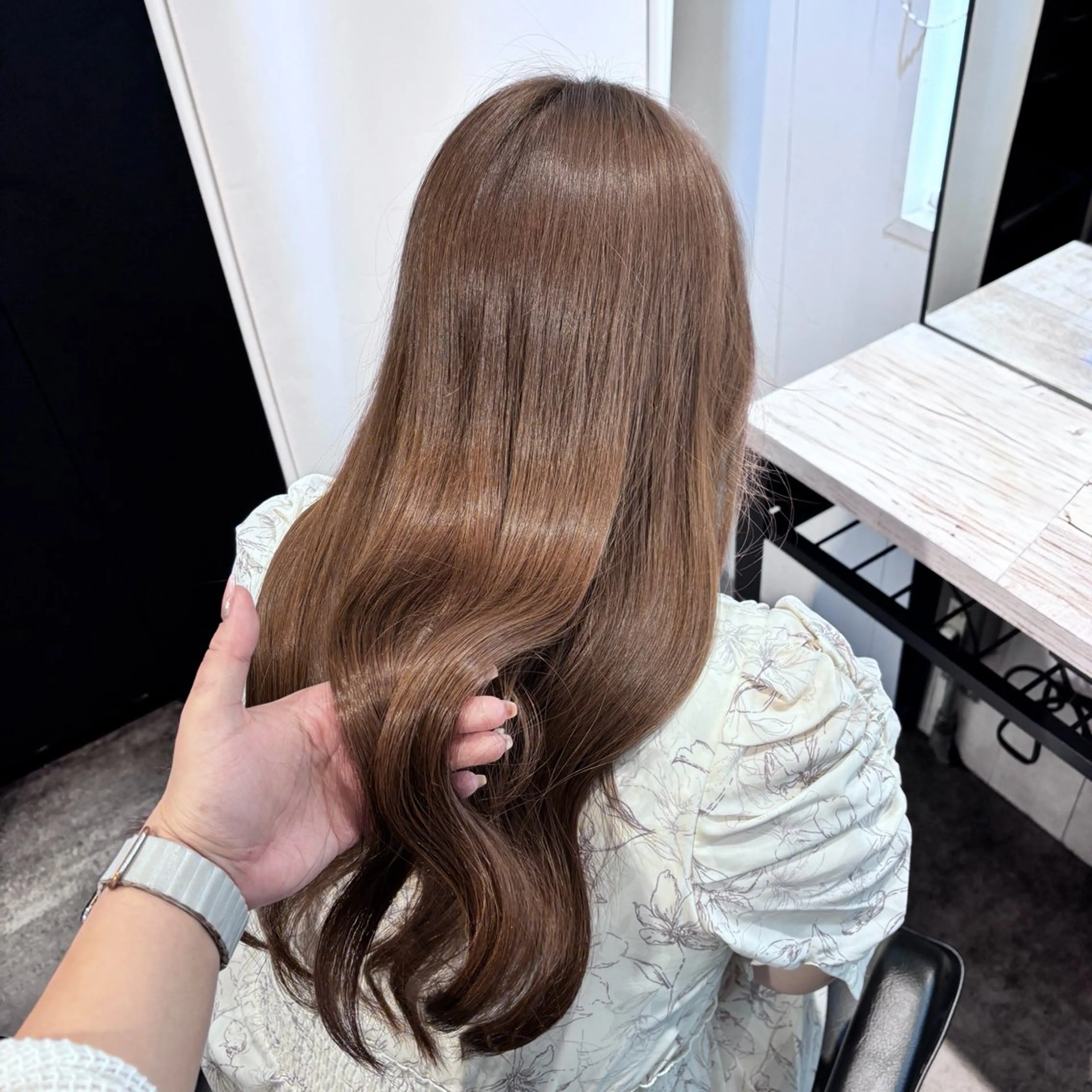 ロング カラー ヘアアレンジ ベージュカラー 🎀モテ暖色× エクステ🎀あかりのヘアスタイル