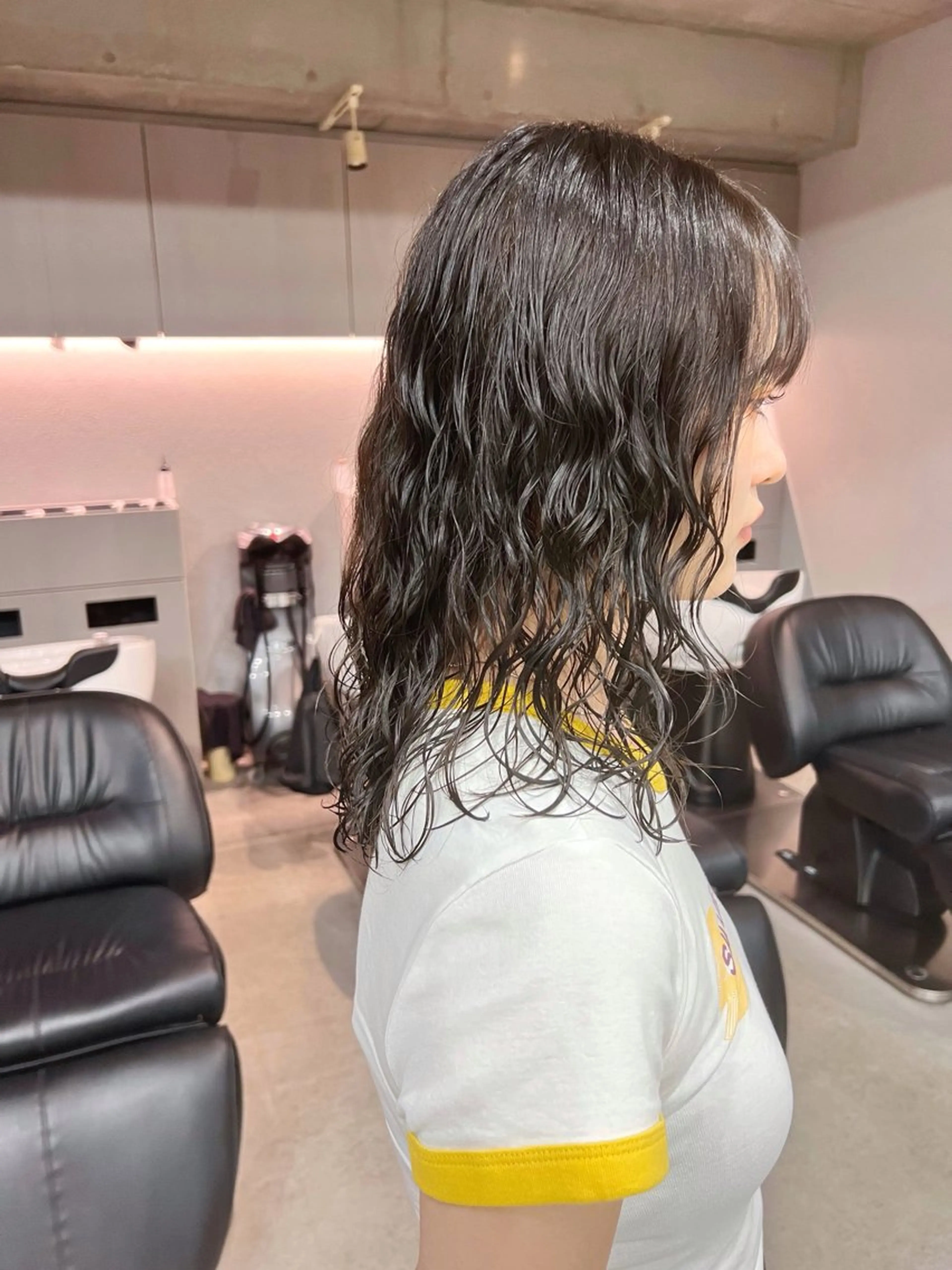 ミディアム パーマ ボブパーマコテ巻き風 パーマNo1深江秀平のヘアスタイル