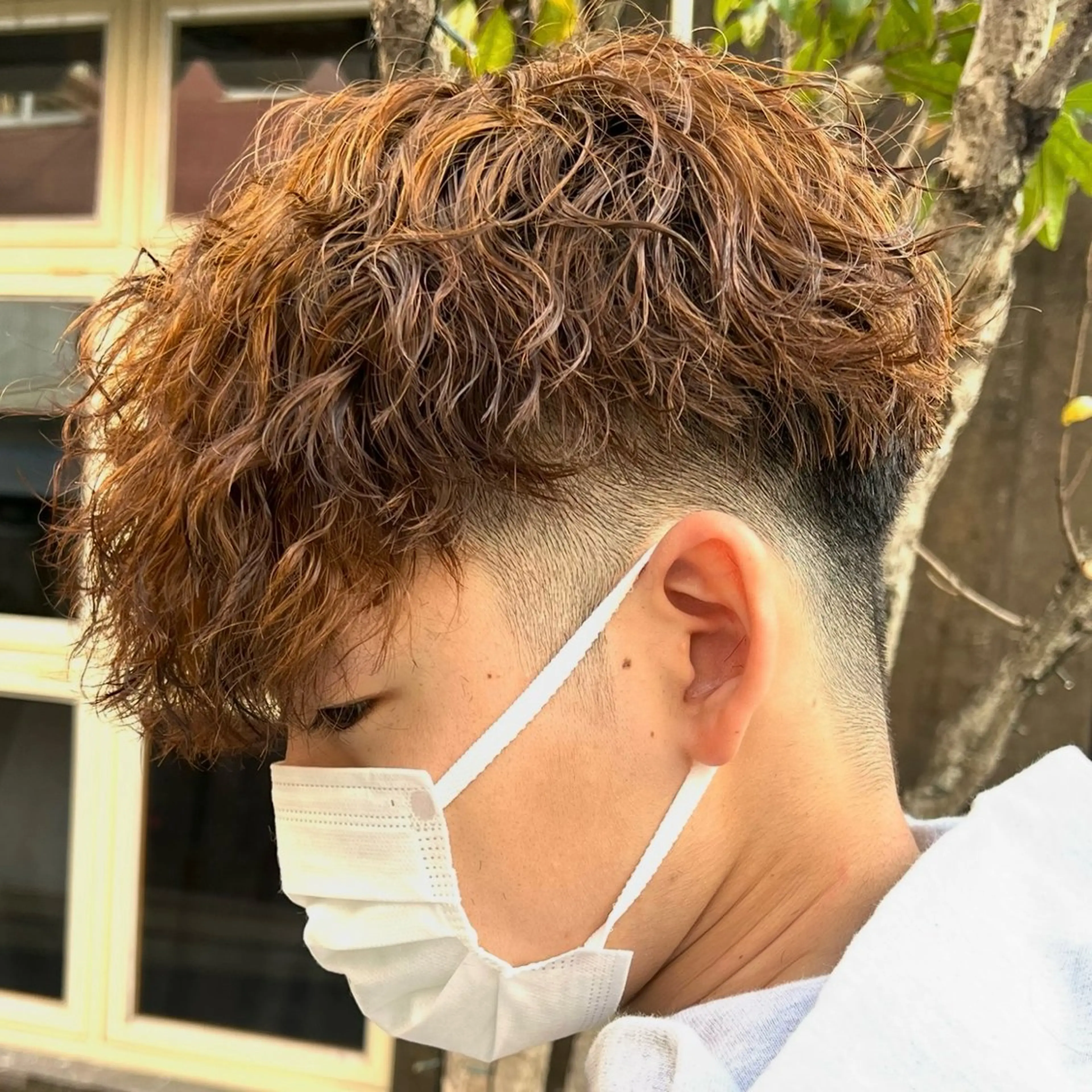 ショート パーマ メンズ カット パーマ 山口 摩七斗のヘアスタイル