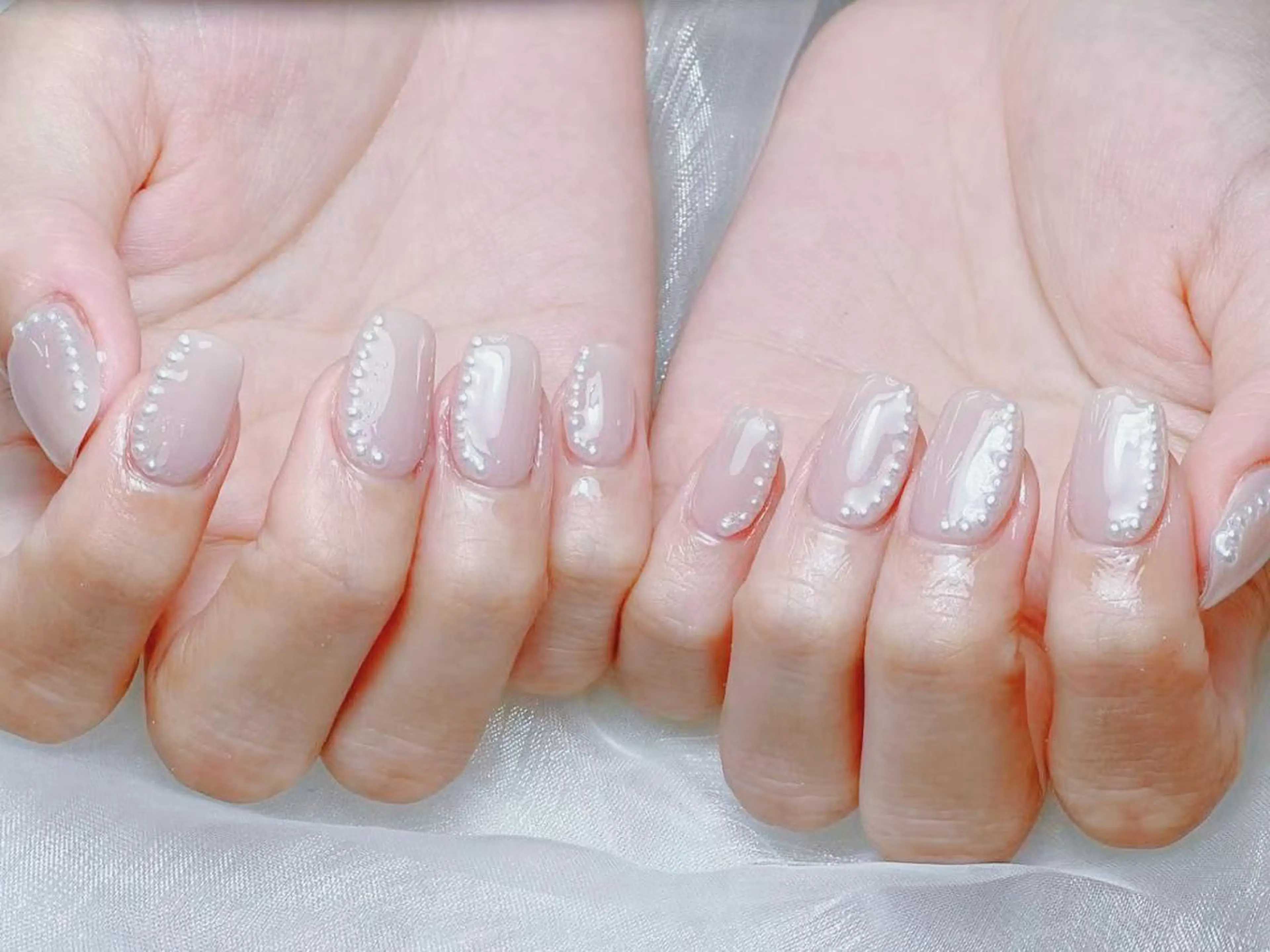 メンズ ネイル メンズ韓国風 アートネイル フレンチネイル ジェルネイル キラキラネイル Bloom kabukiのネイルデザイン