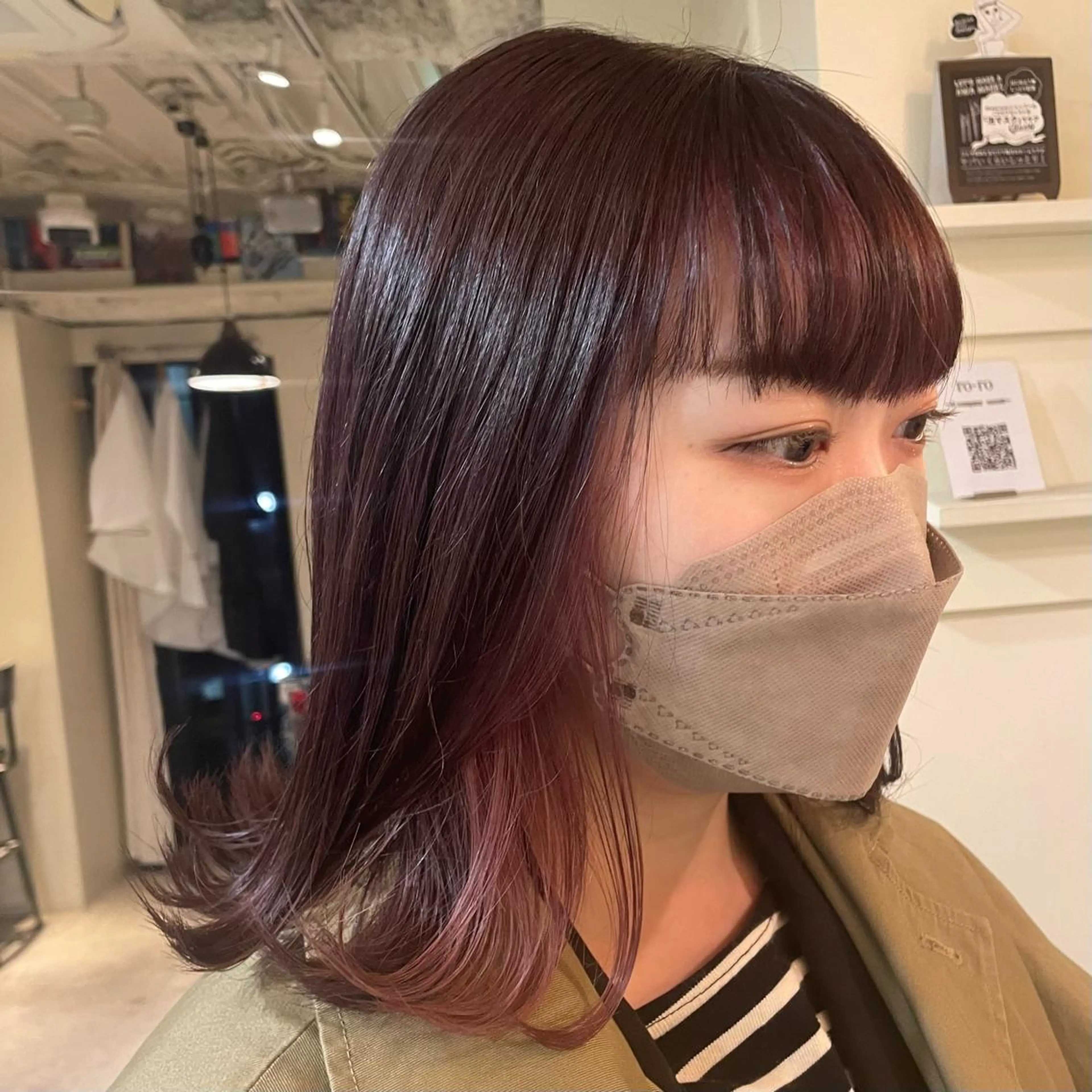 全体color &イヤリングcolor(ブリーチ込み)+3step treatment🧴‎🎀の写真