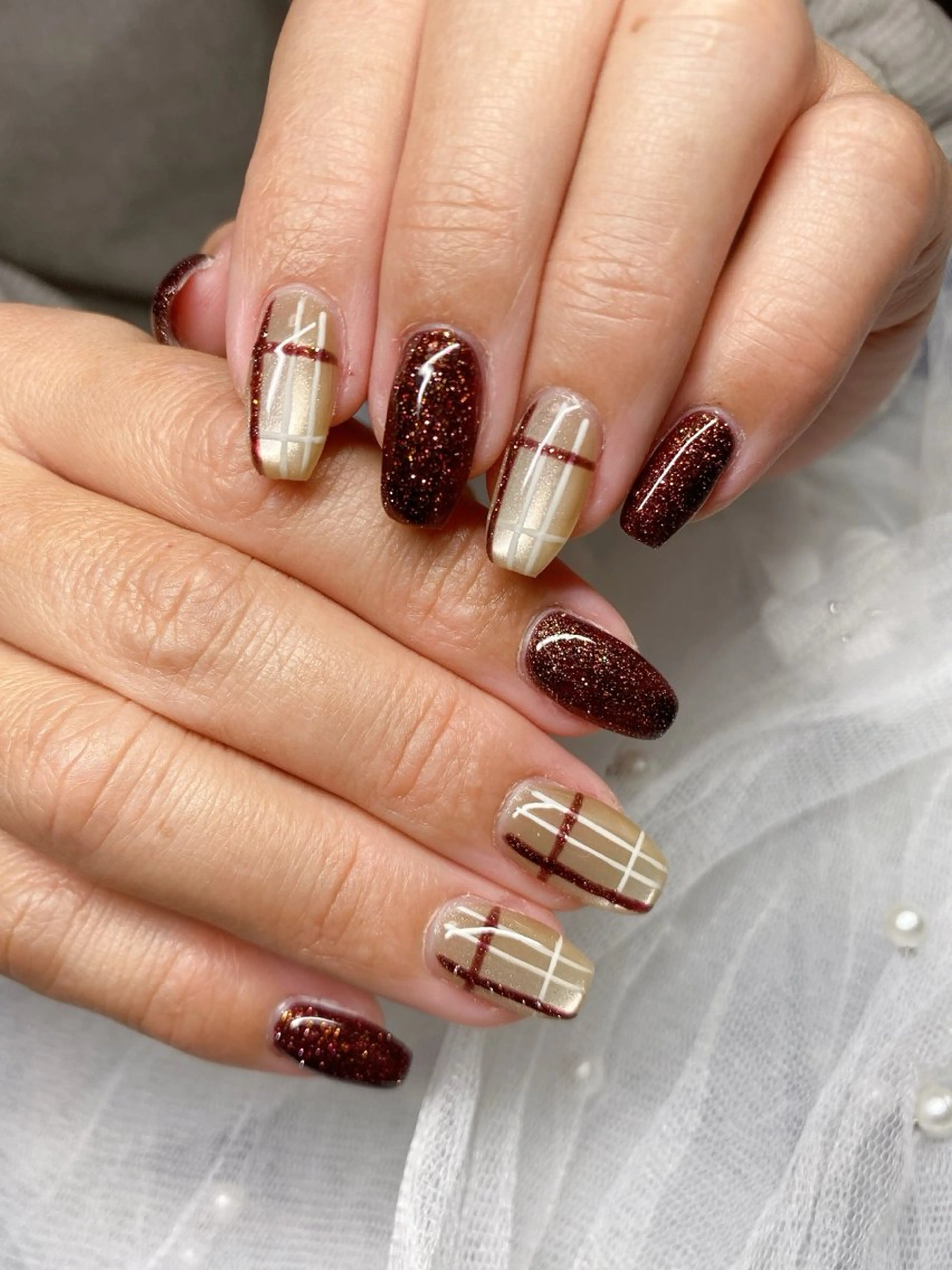 ネイル ハンドネイル ハンドケア PLUM  BELL 横浜自宅ネイルのネイルデザイン