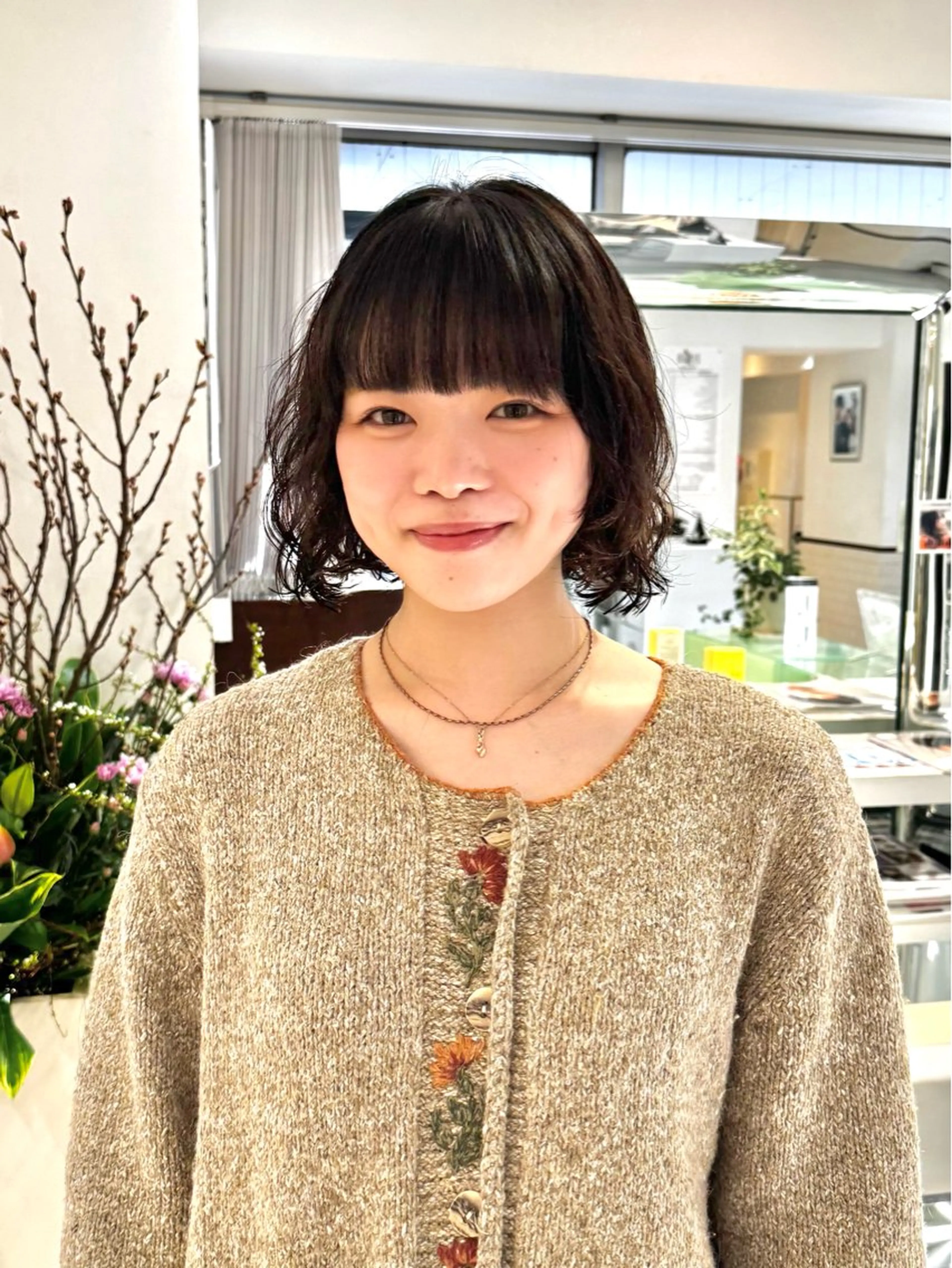 ショート パーマ カット パーマ トリートメント ZENKO表参道店所属・デジタルパーマ 🌀ボブ　萩原　龍のヘアスタイル